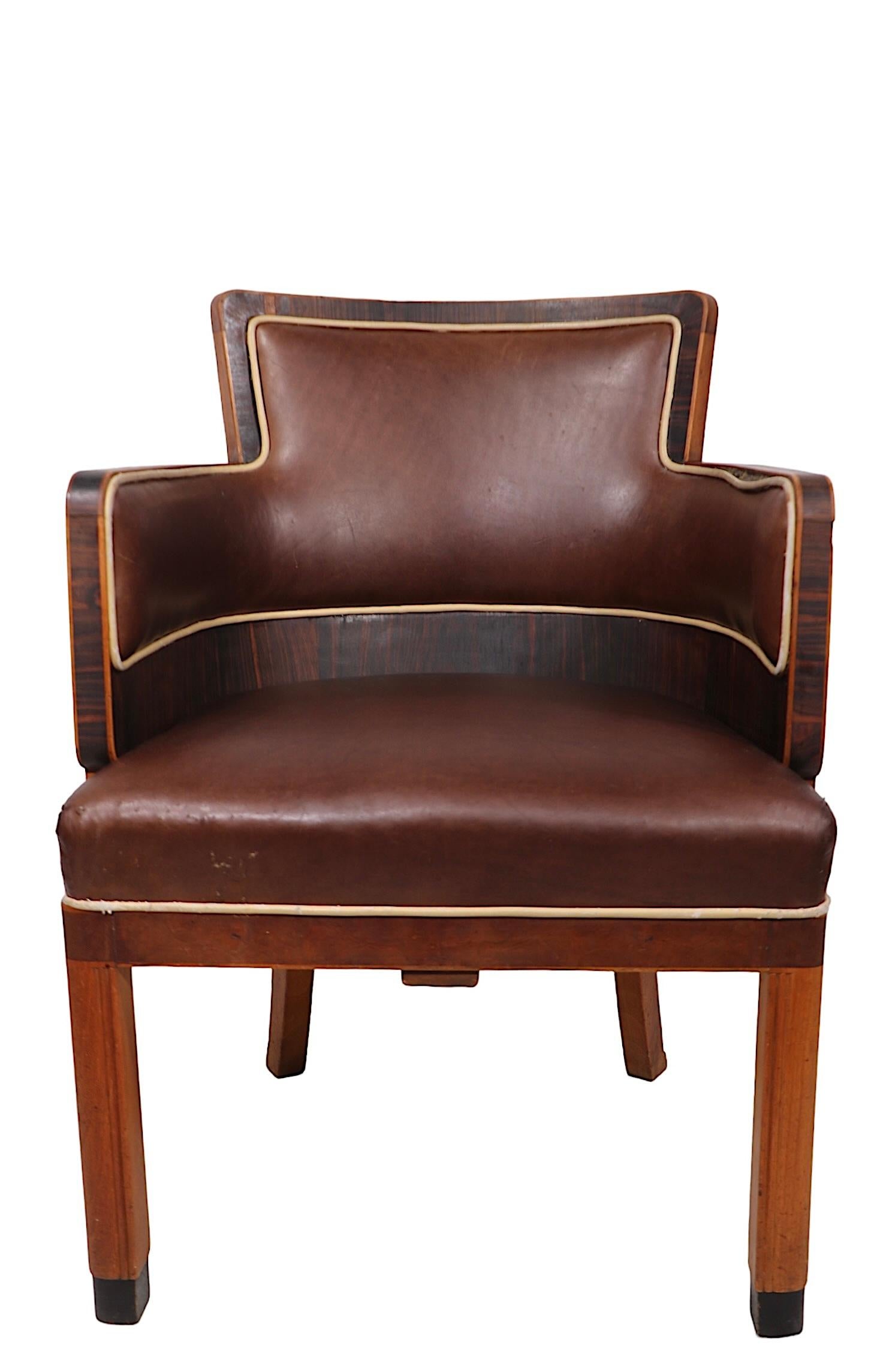 British Pr.  Art Deco  RMS Caronia Ocean Liner Chairs from estate of Jackie Rogers 1940s