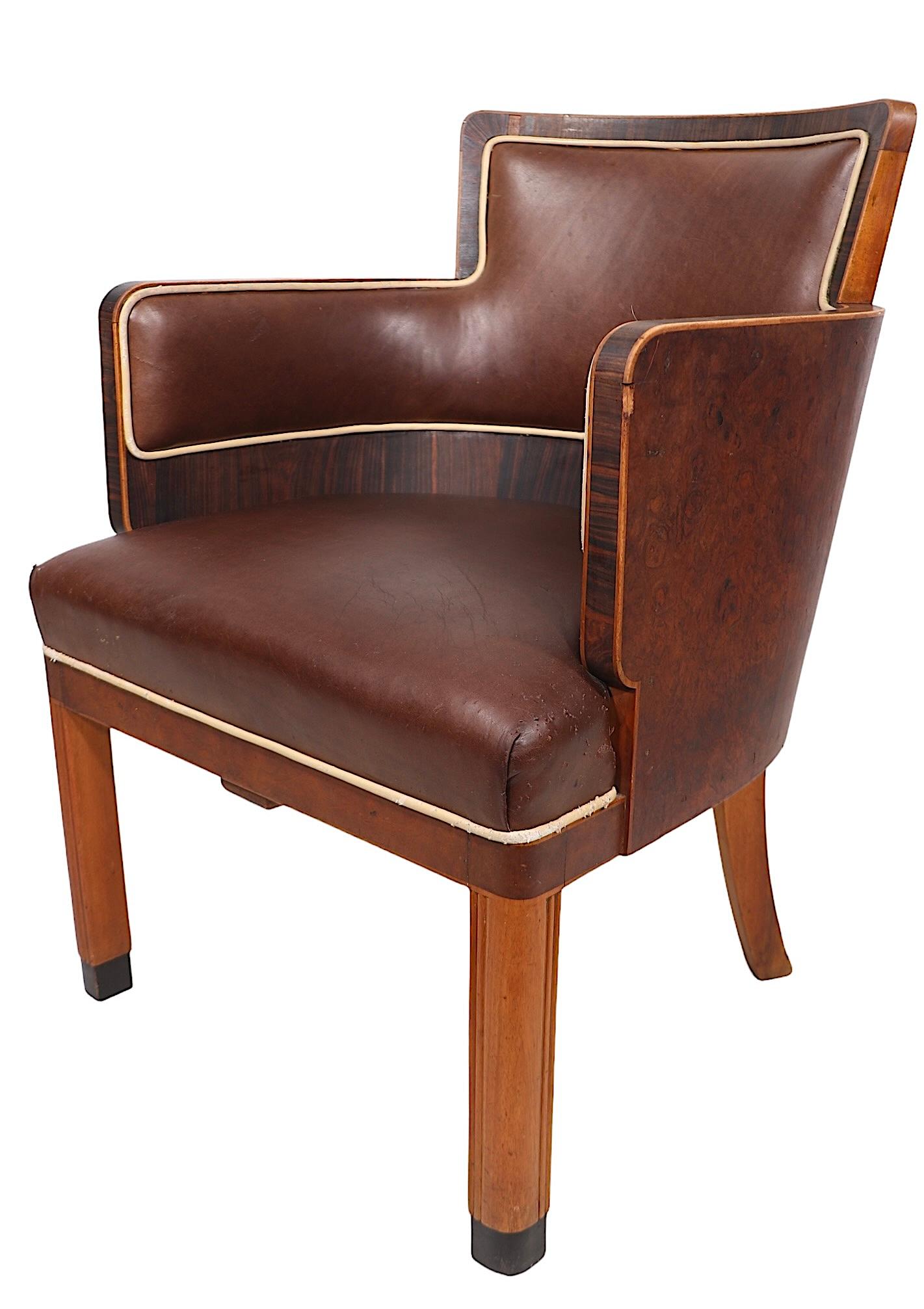 Mid-20th Century Pr.  Art Deco  RMS Caronia Ocean Liner Chairs from estate of Jackie Rogers 1940s