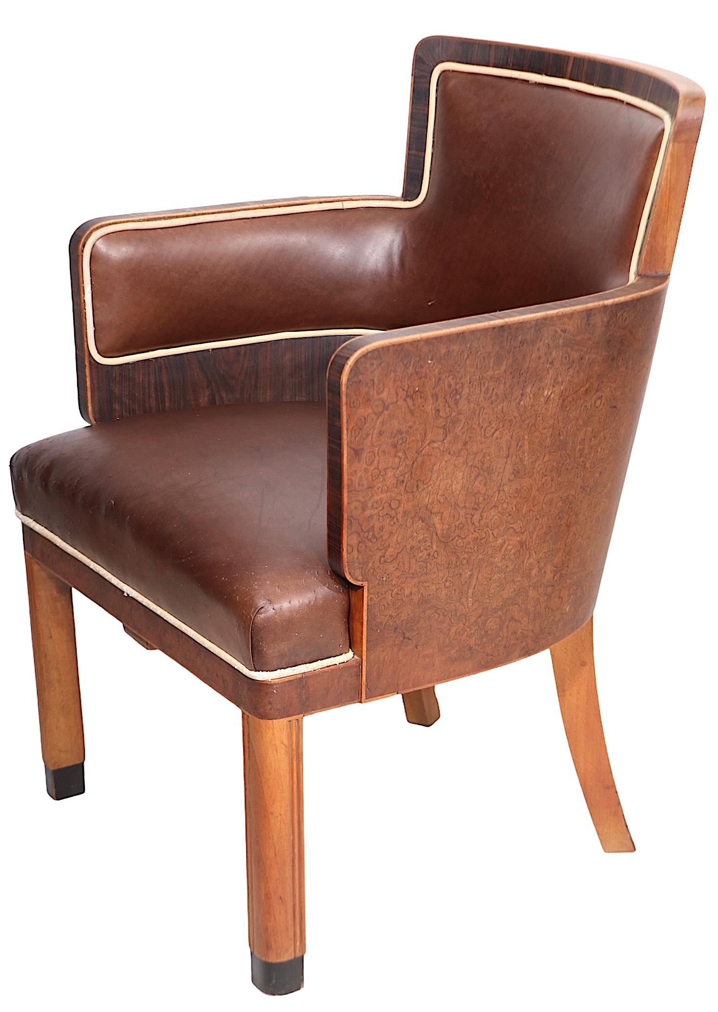 Pr.  Art Deco  RMS Caronia Ocean Liner Chairs from estate of Jackie Rogers 1940s 1