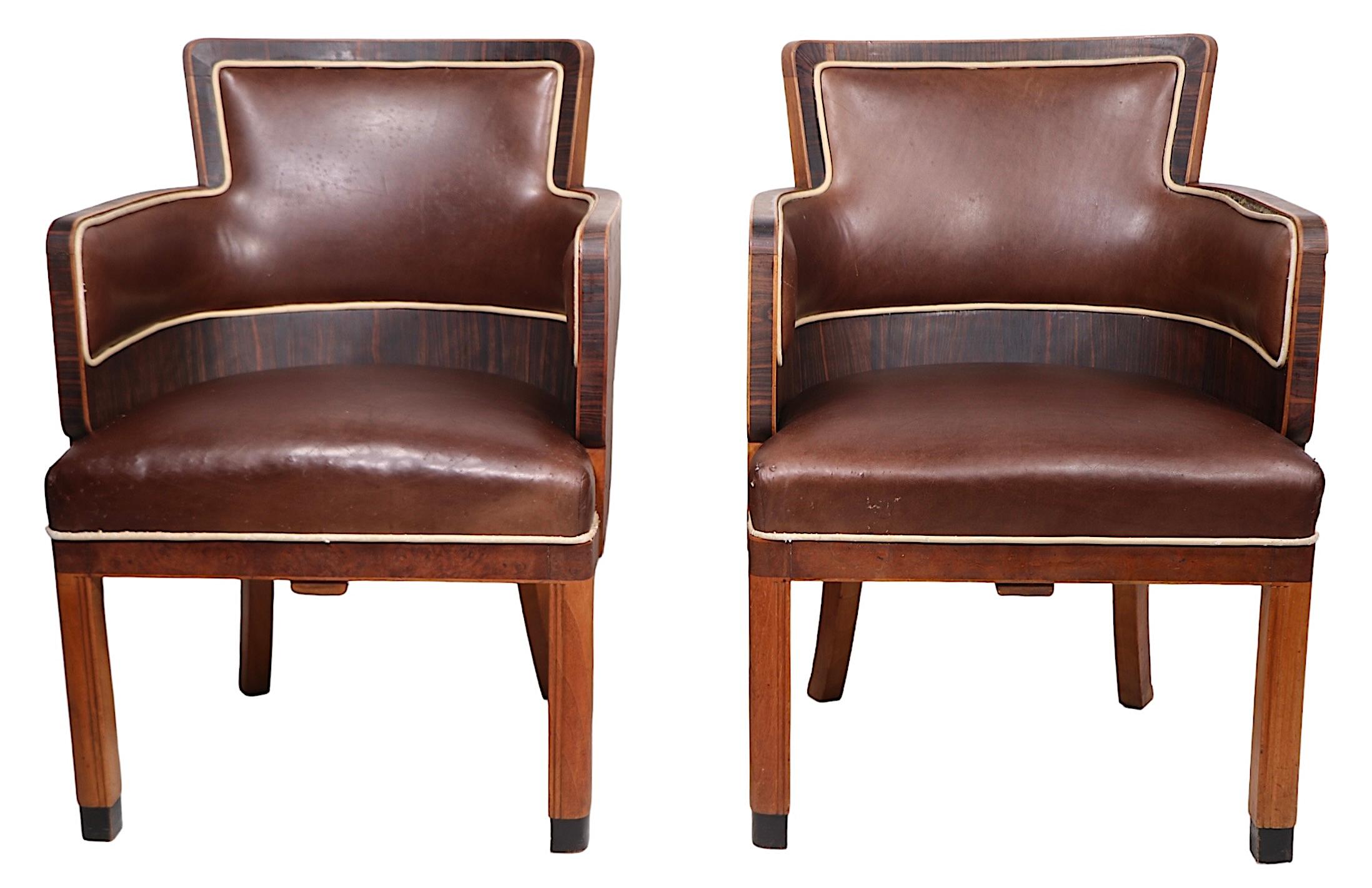 Pr.  Art Deco  RMS Caronia Ocean Liner Chairs from estate of Jackie Rogers 1940s 3