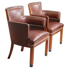Pr.  Art Deco  RMS Caronia Ocean Liner Chairs from estate of Jackie Rogers 1940s