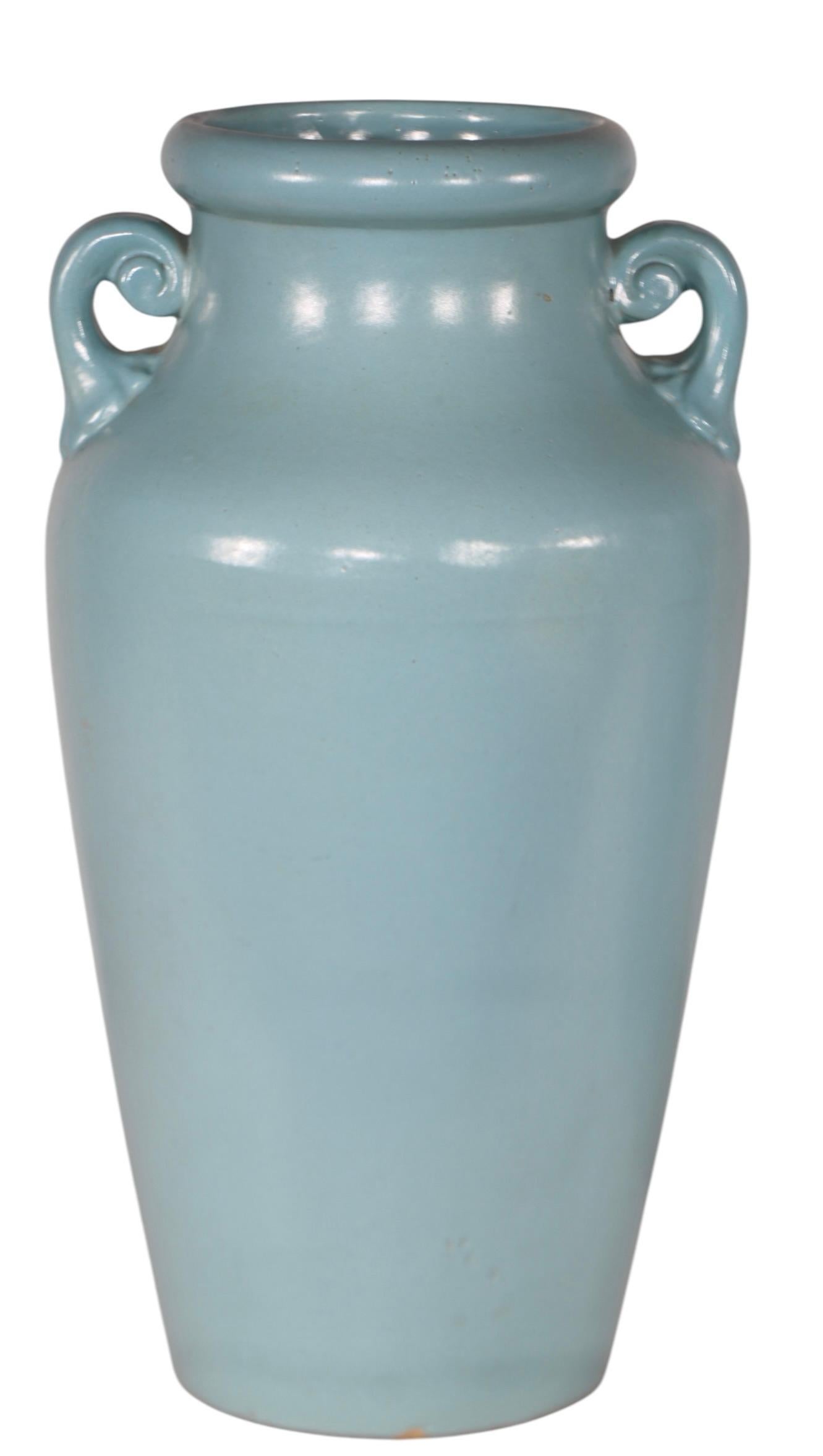 Pr. Art Pottery Floor Vases att. McCoy c. 1930/40's For Sale 4