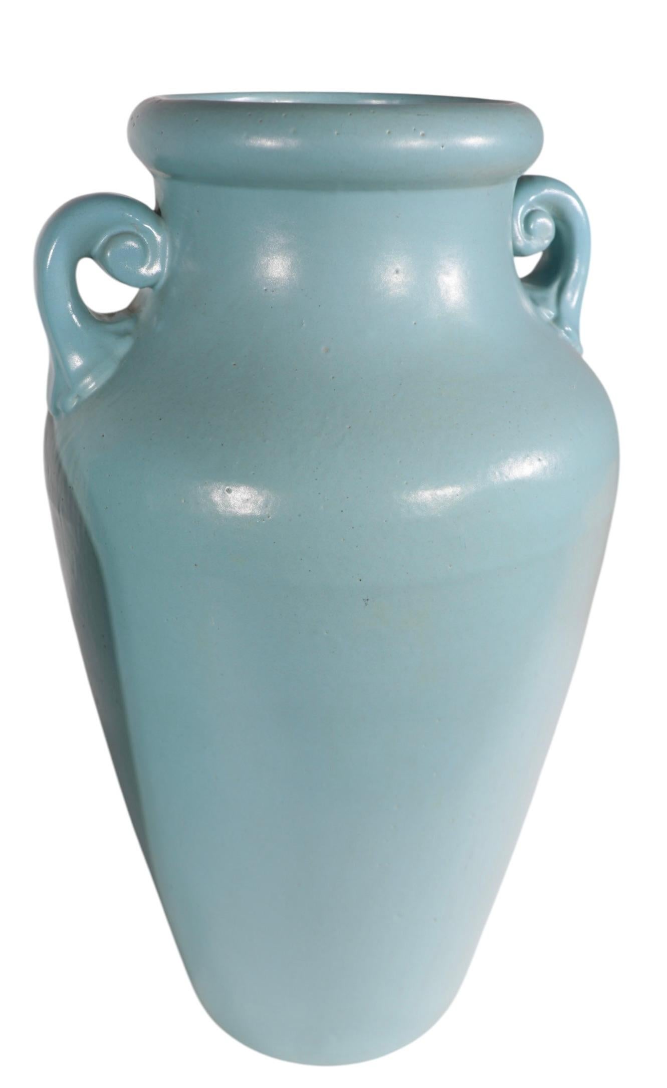 Pr. Art Pottery Floor Vases att. McCoy c. 1930/40's For Sale 12