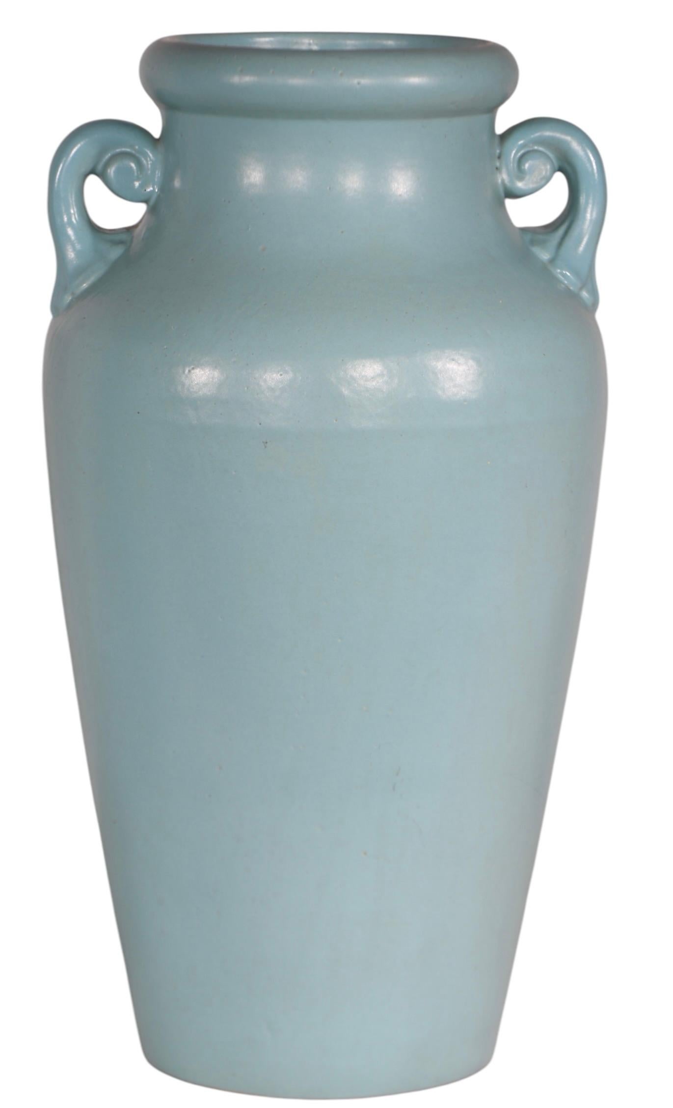 Pr. Art Pottery Floor Vases att. McCoy c. 1930/40's For Sale 1