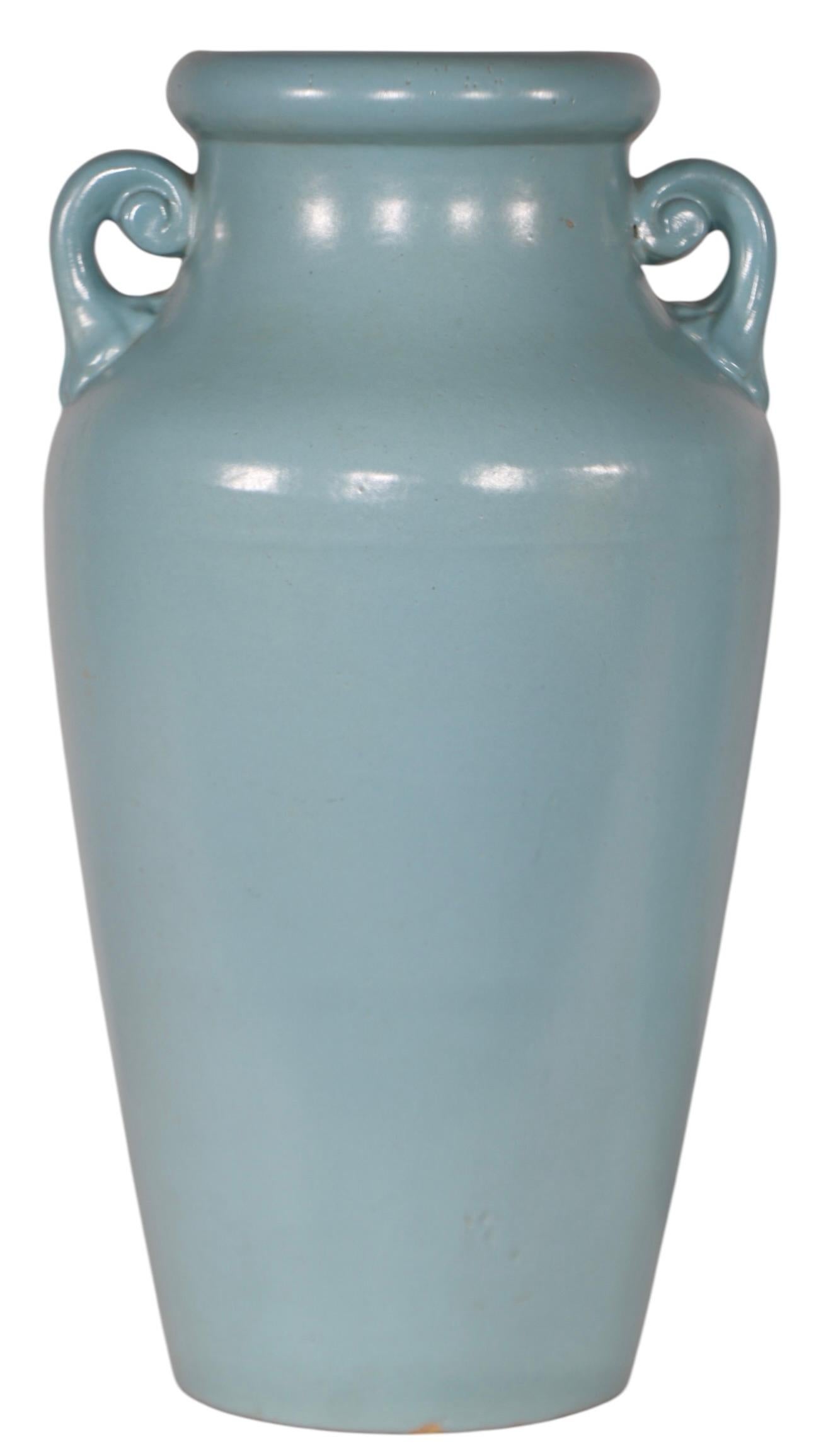 Pr. Art Pottery Floor Vases att. McCoy c. 1930/40's For Sale 2