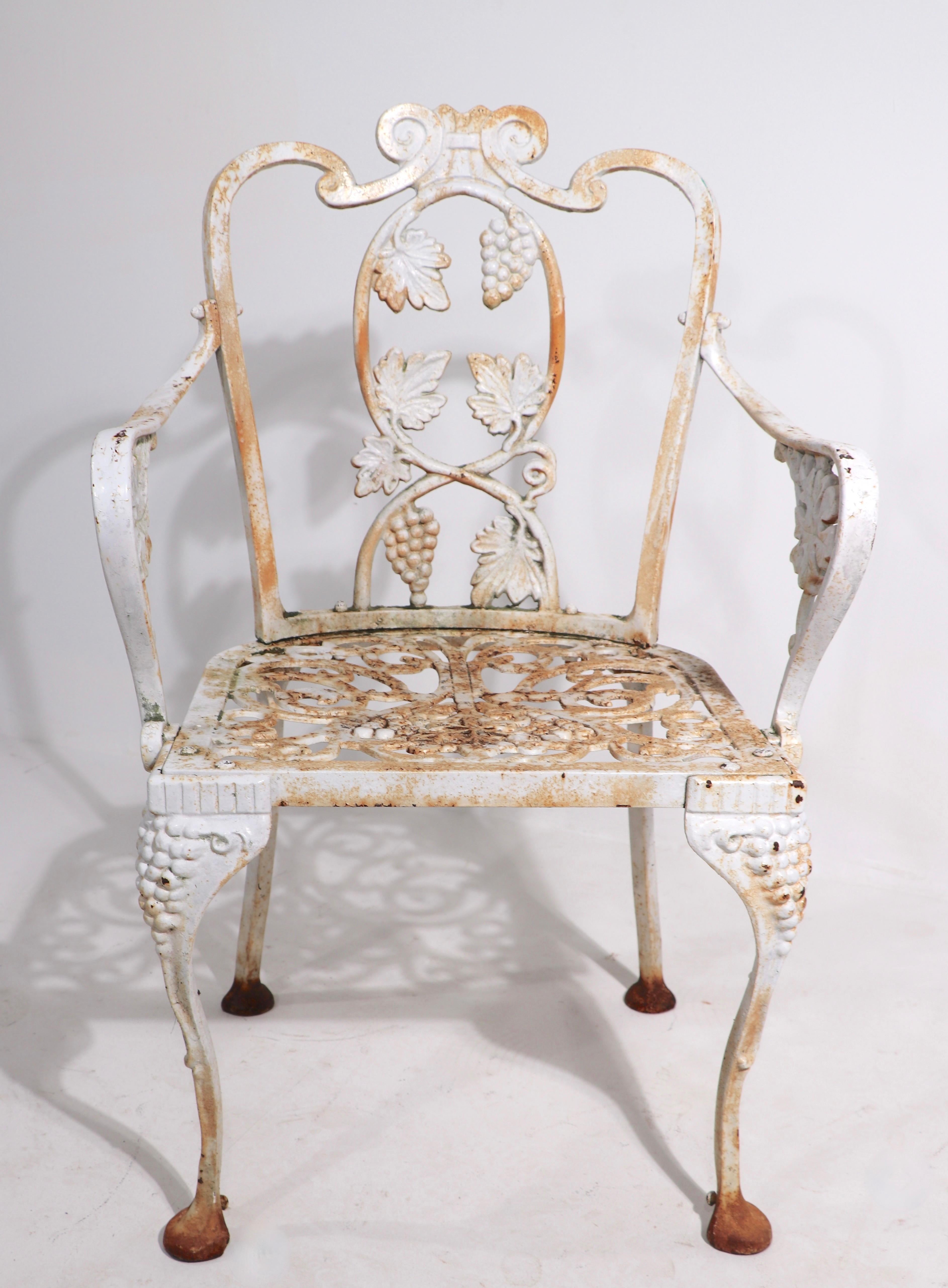 Victorian Pr. Atlanta Stove Works Cast Iron Garden Chairs