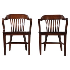 Antique Pr. Bank of England Jury Chairs by the  Sikes Chair Company