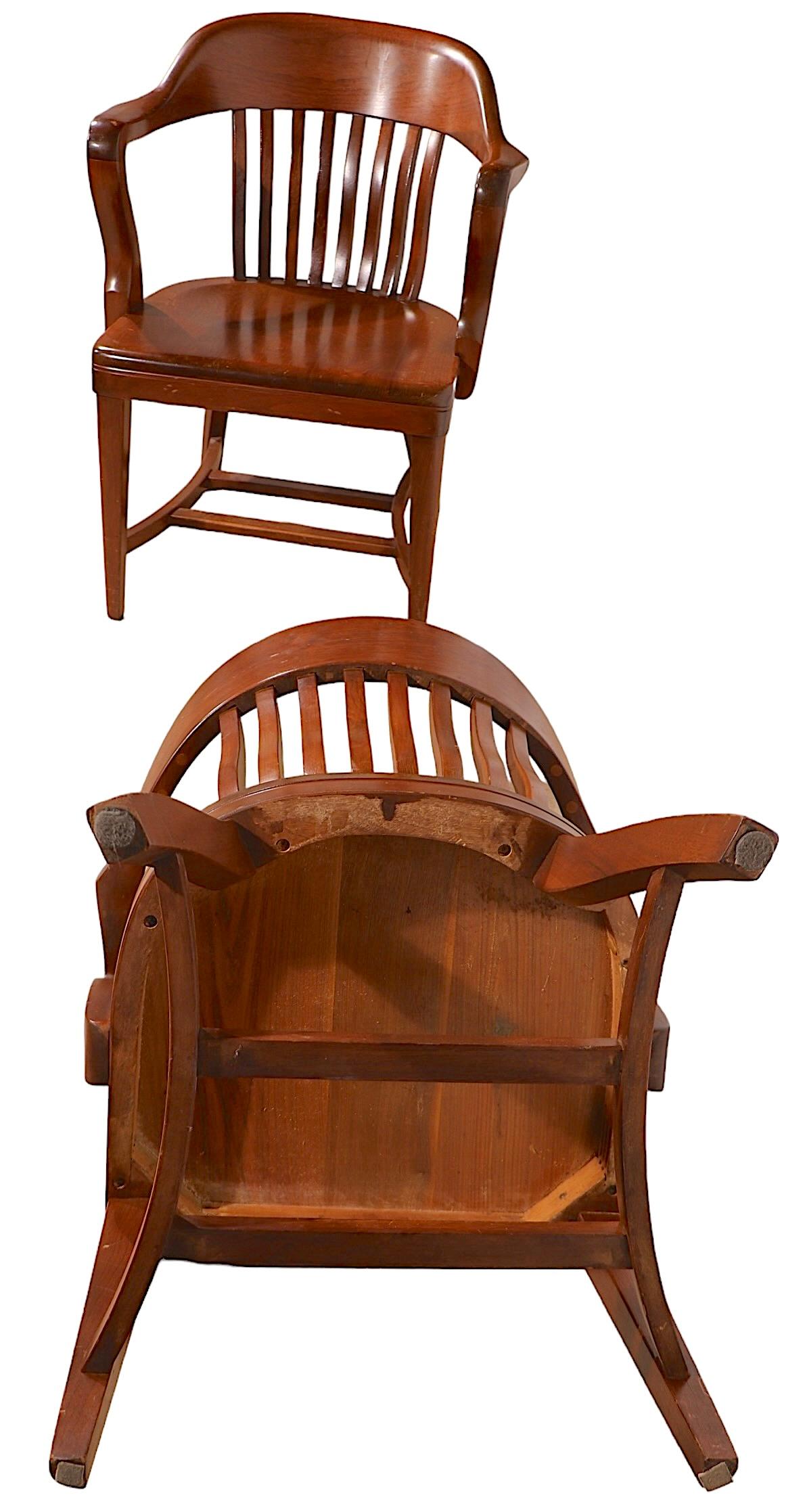 20th Century Pr. Bank of England Yale Library Jury Chairs att. to Gunlocke