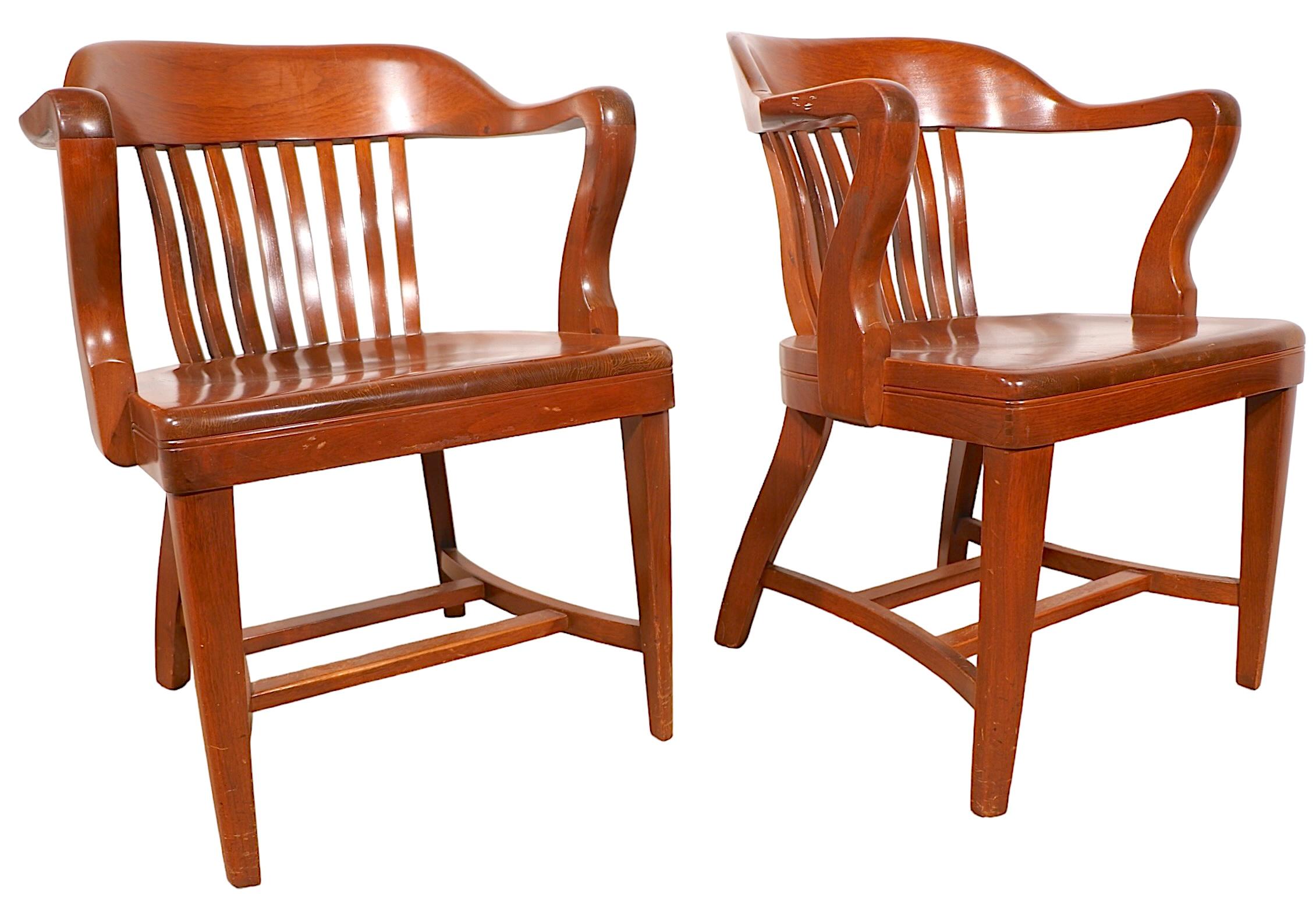 Wood Pr. Bank of England Yale Library Jury Chairs att. to Gunlocke