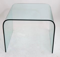 Pr. Bent Glass Side Tables Att. Fiam