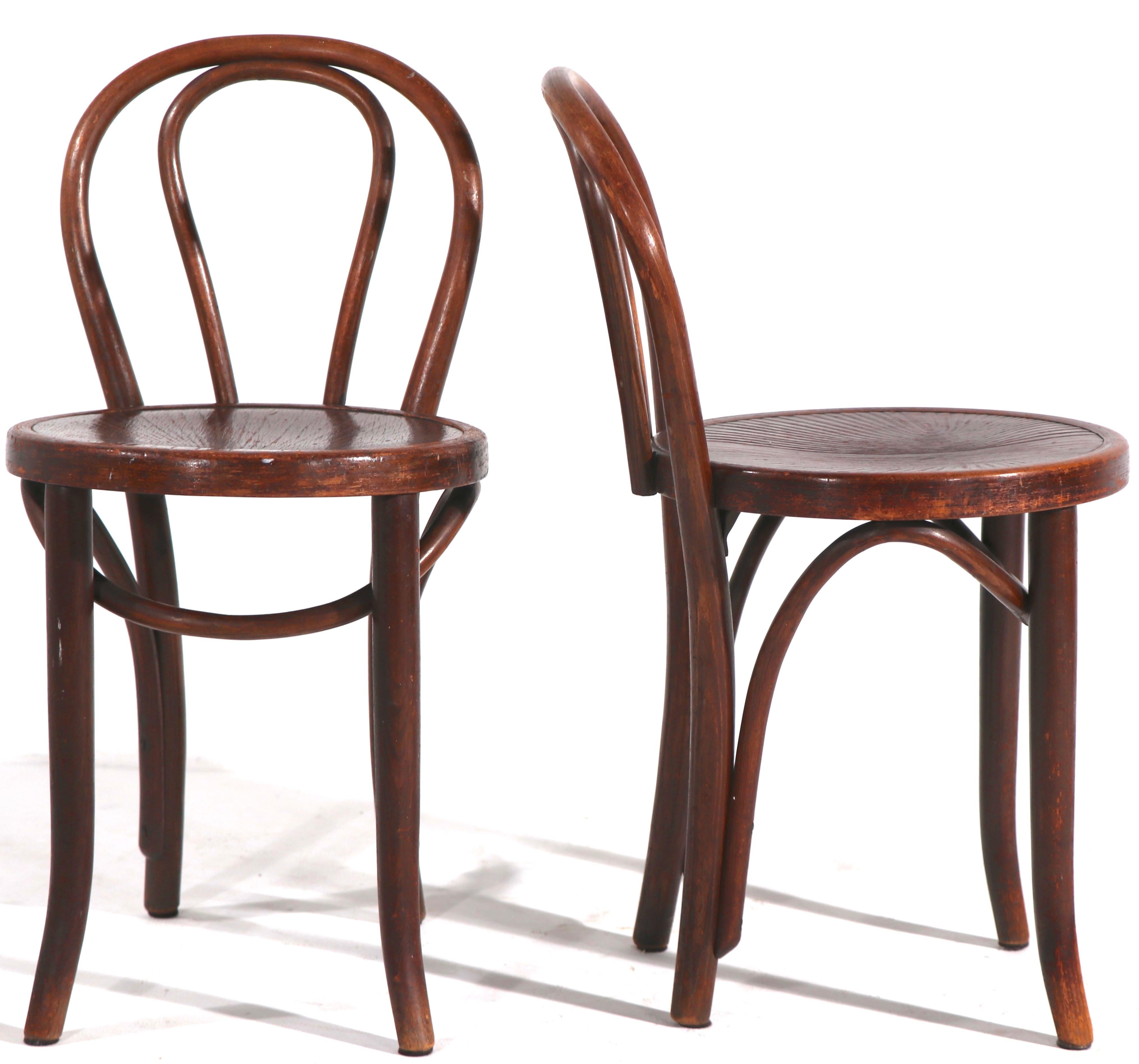 Vienna Secession Pr. Bentwood Thonet Side Dining Cafe Chairs