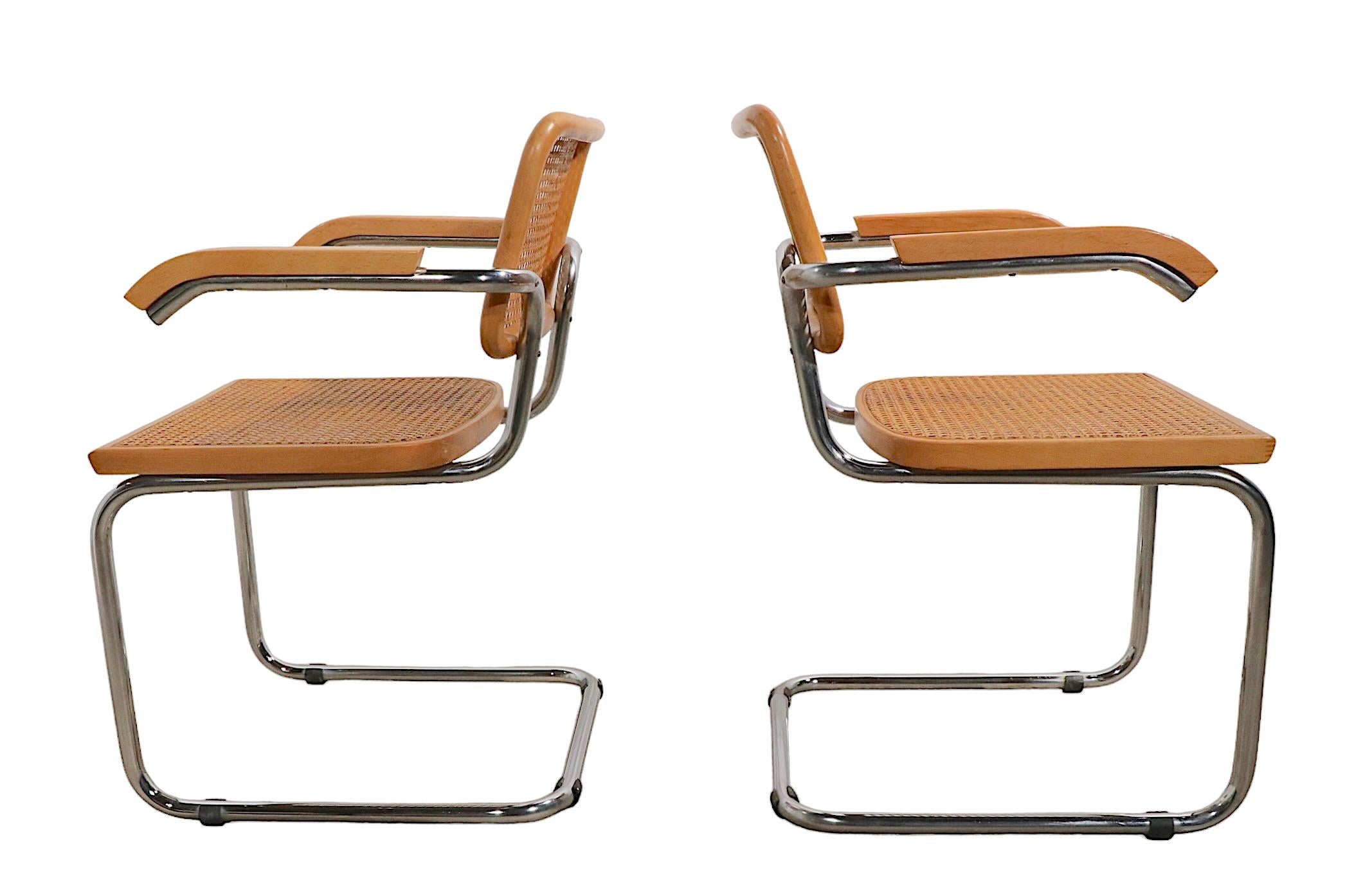 Italian Pr. Breuer Cesca Chairs Made in Italy, C 1970's