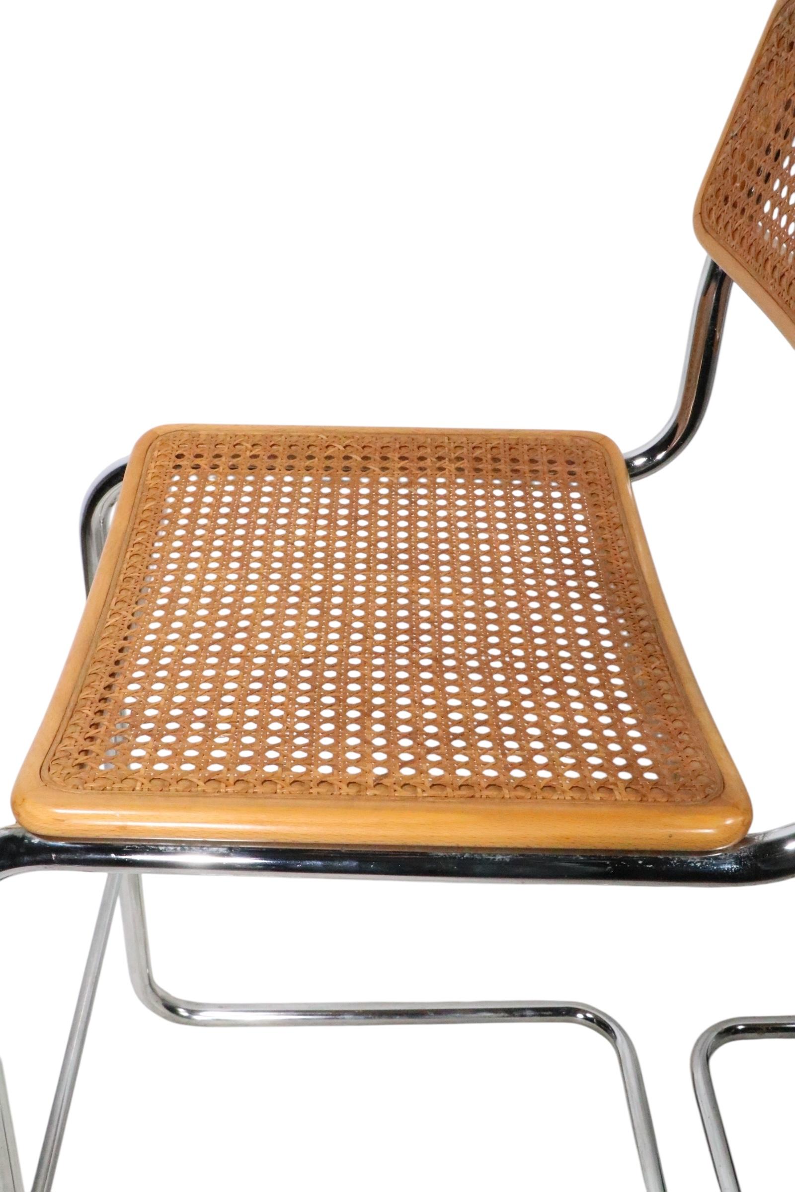 Pr Breuer Design Cesca Bar Stools Made in Italy c. 1970's For Sale 5