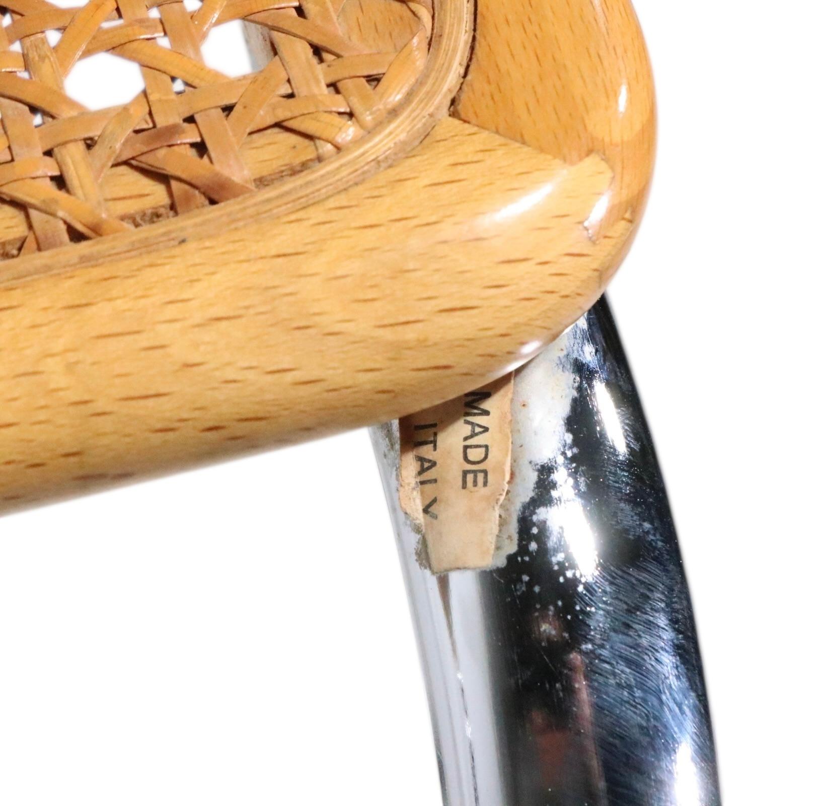 Pr Breuer Design Cesca Bar Stools Made in Italy c. 1970's For Sale 2