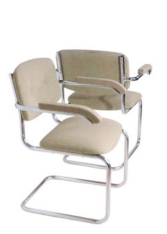 Pr. Breuer Designed Upholstered Cesca Armchairs c. 1970/80's