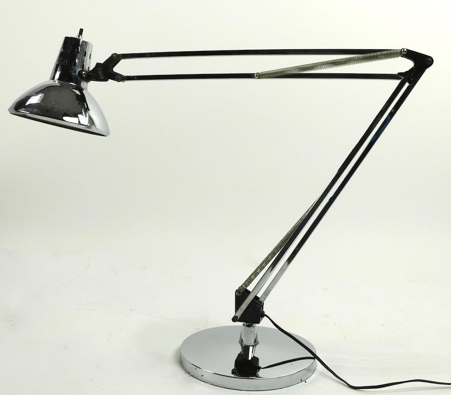 Pair of Bright Chrome Angle Poise Lamps Guild Sections by Electrix 7