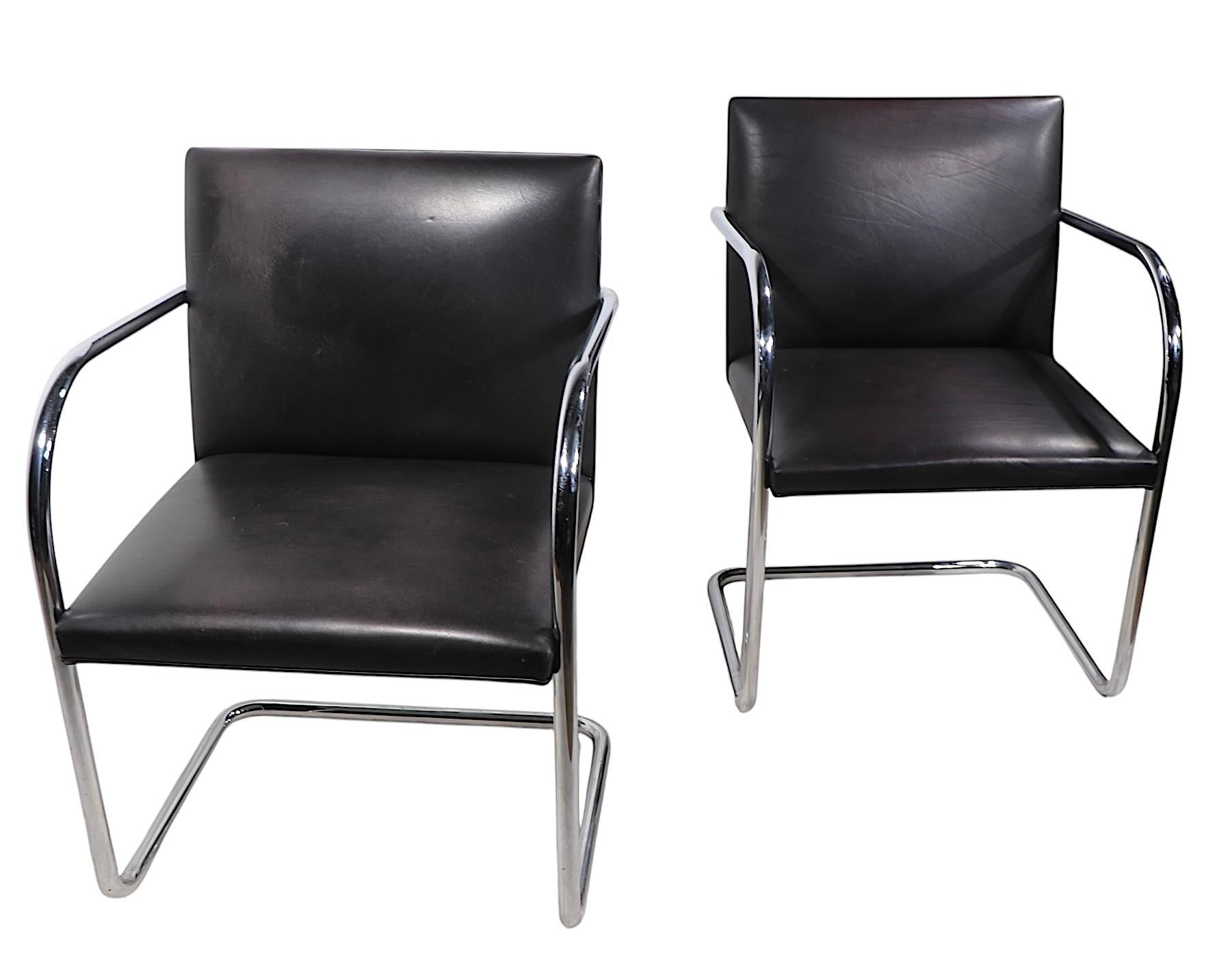 Pr. Chaises Brno par Knoll Designées par Mies van der  A.I.C.. en vente 4