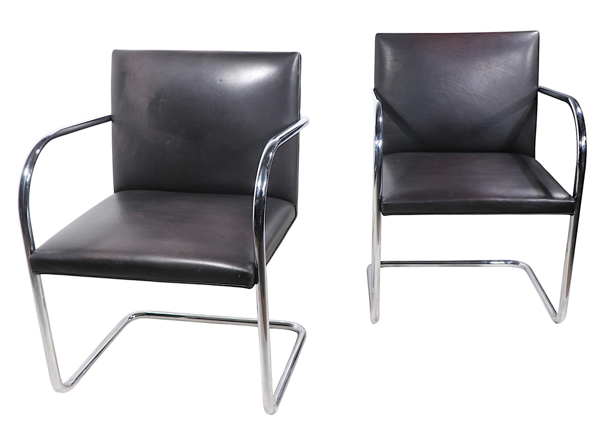 Pr. Chaises Brno par Knoll Designées par Mies van der  A.I.C.. en vente 6