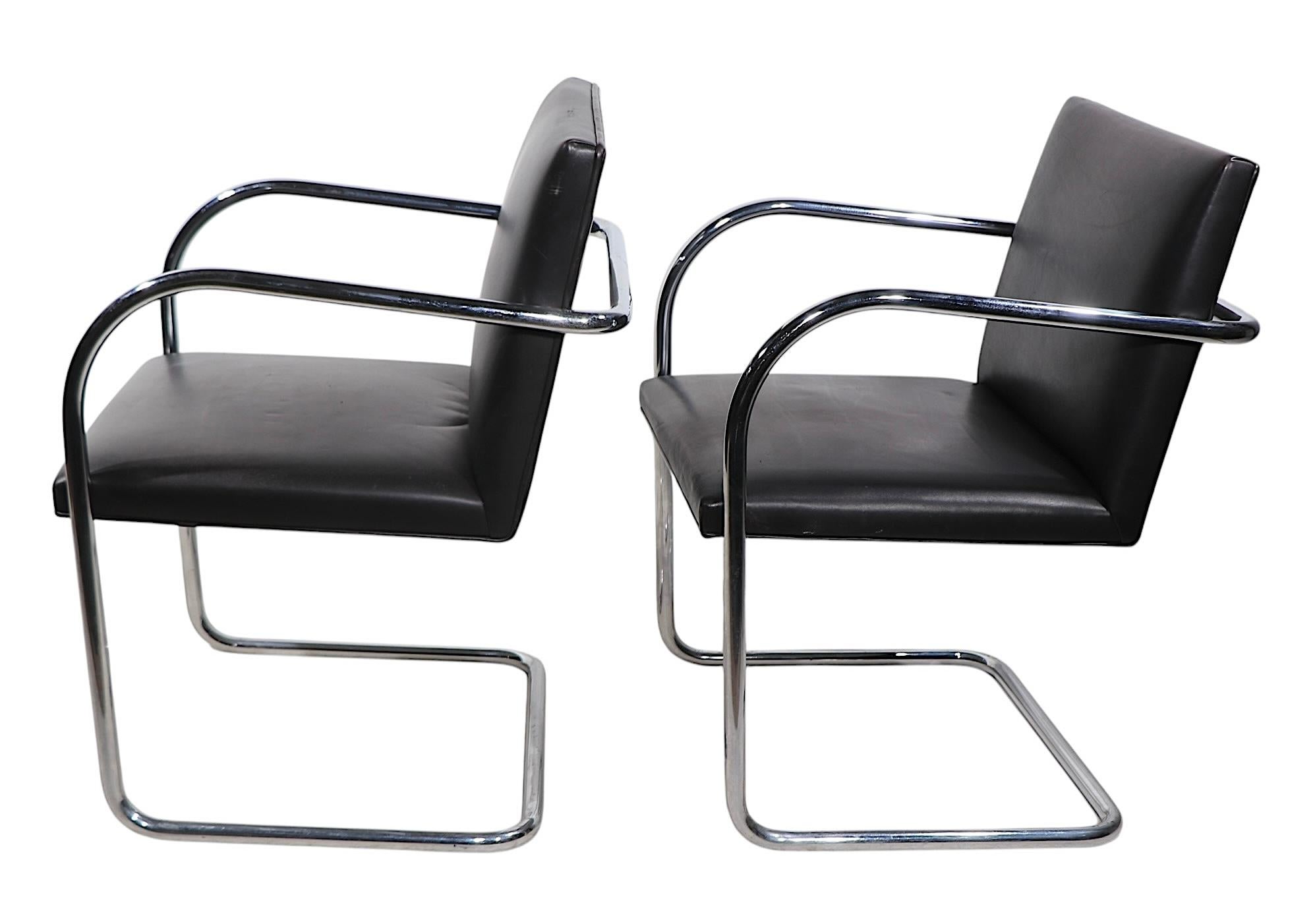 Pr. Chaises Brno par Knoll Designées par Mies van der  A.I.C.. en vente 8