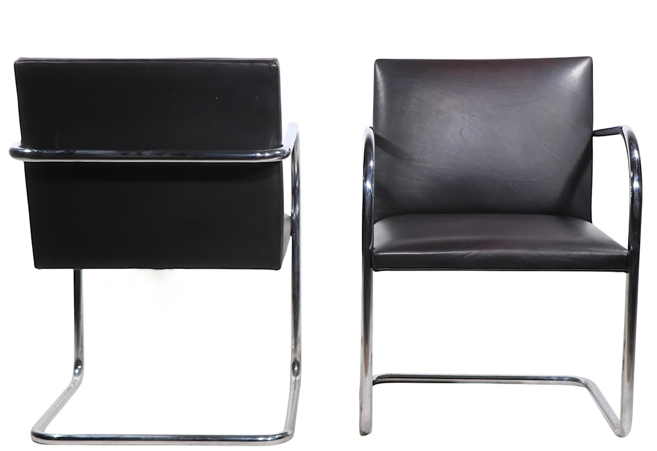 20ième siècle Pr. Chaises Brno par Knoll Designées par Mies van der  A.I.C.. en vente