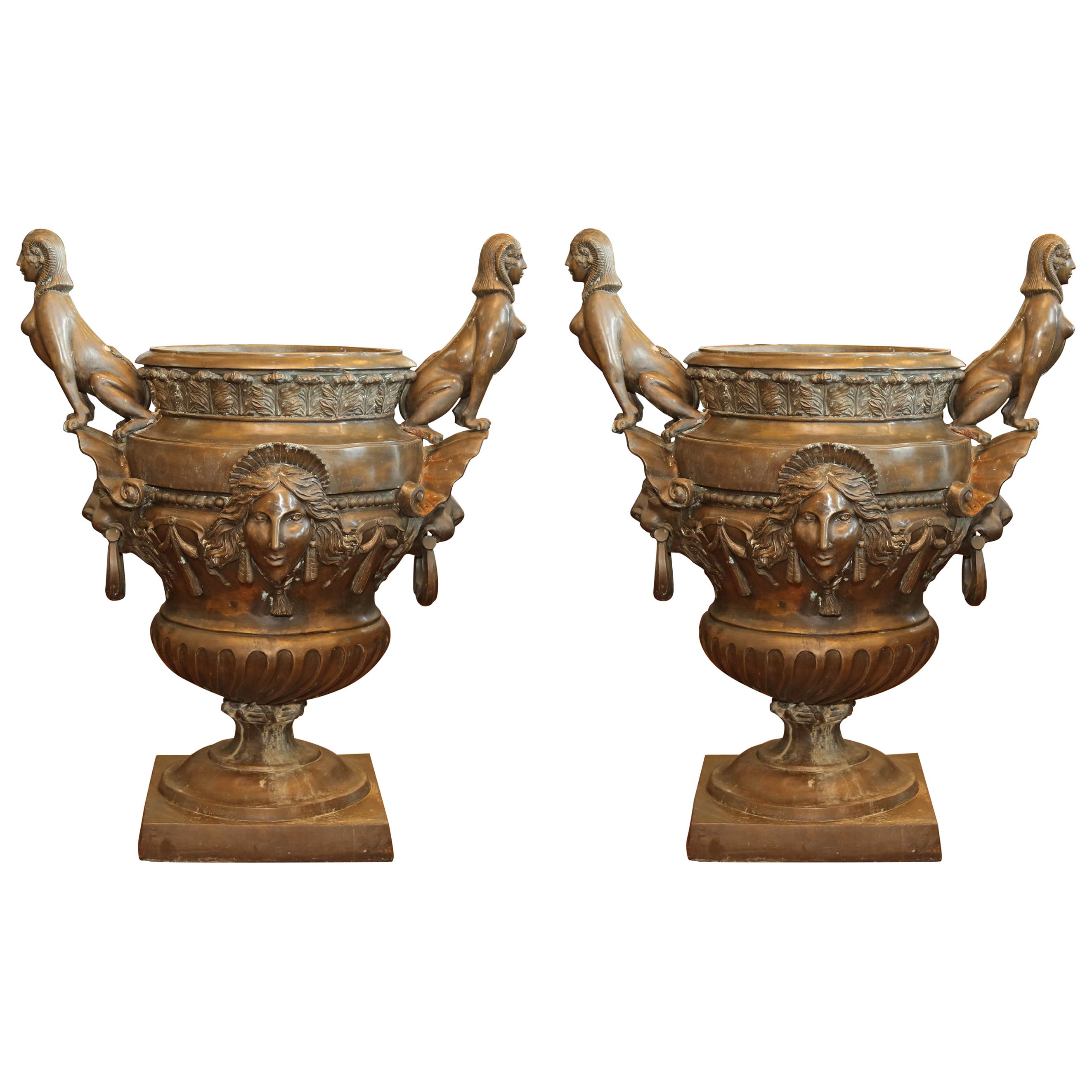 Pr/Bronze Urns with Mythological Representation from Chinese Collector For Sale