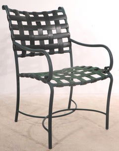 Pr. Brown Jordan Roma Pattern Patio Poolside Garden Arm Lounge Chairs
