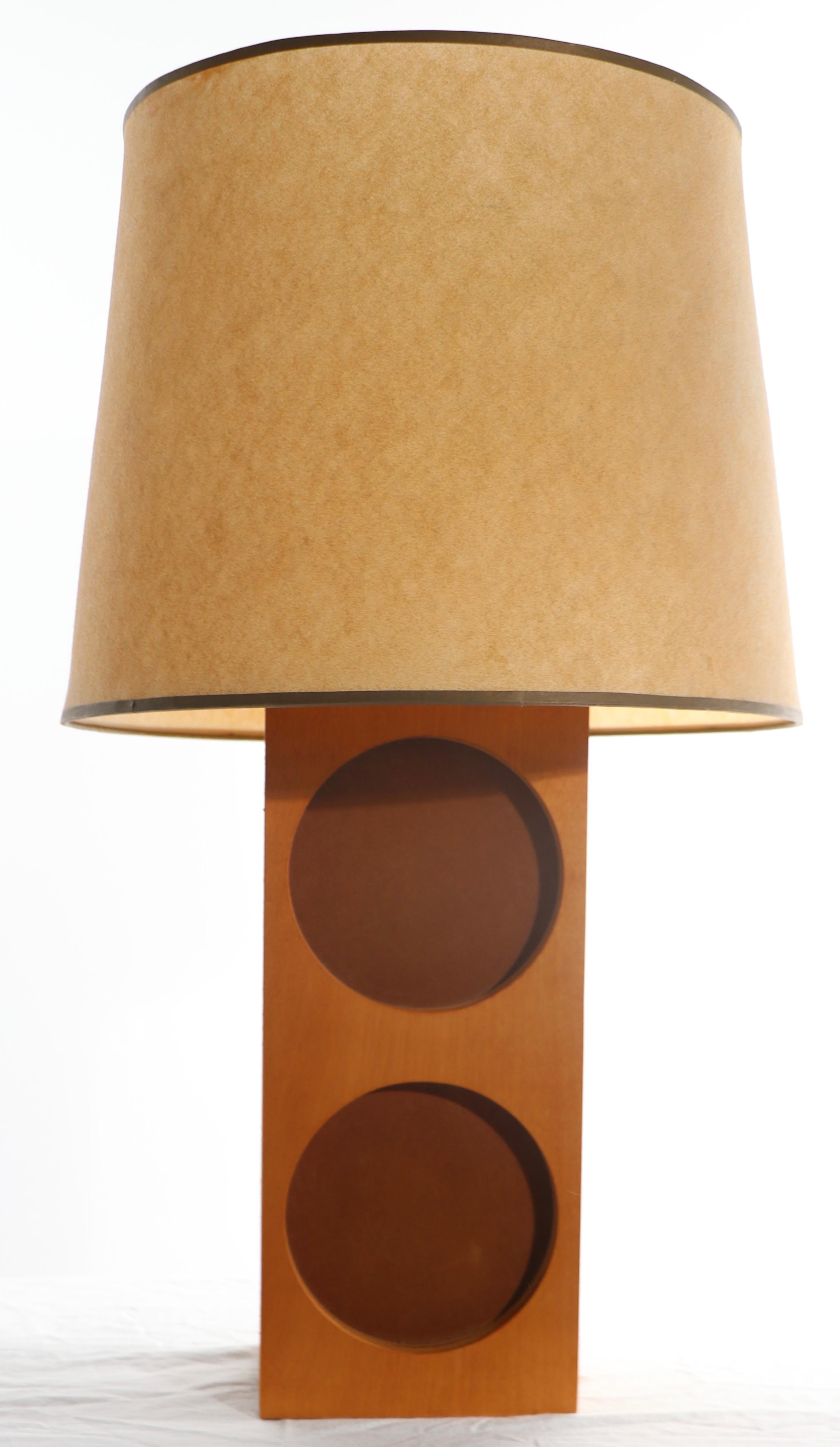 Pr. Cardboard Plywood and Ultra Suede Table Lamps by Gregory Van Pelt 3