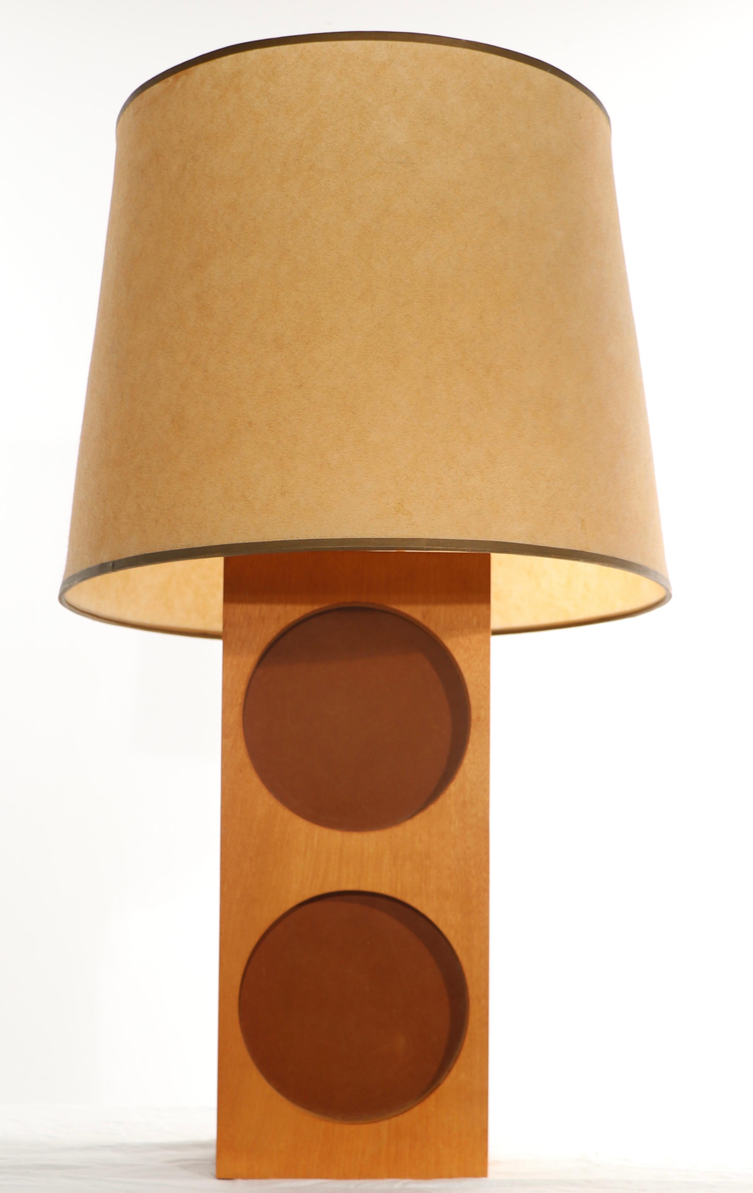 Pr. Cardboard Plywood and Ultra Suede Table Lamps by Gregory Van Pelt 4