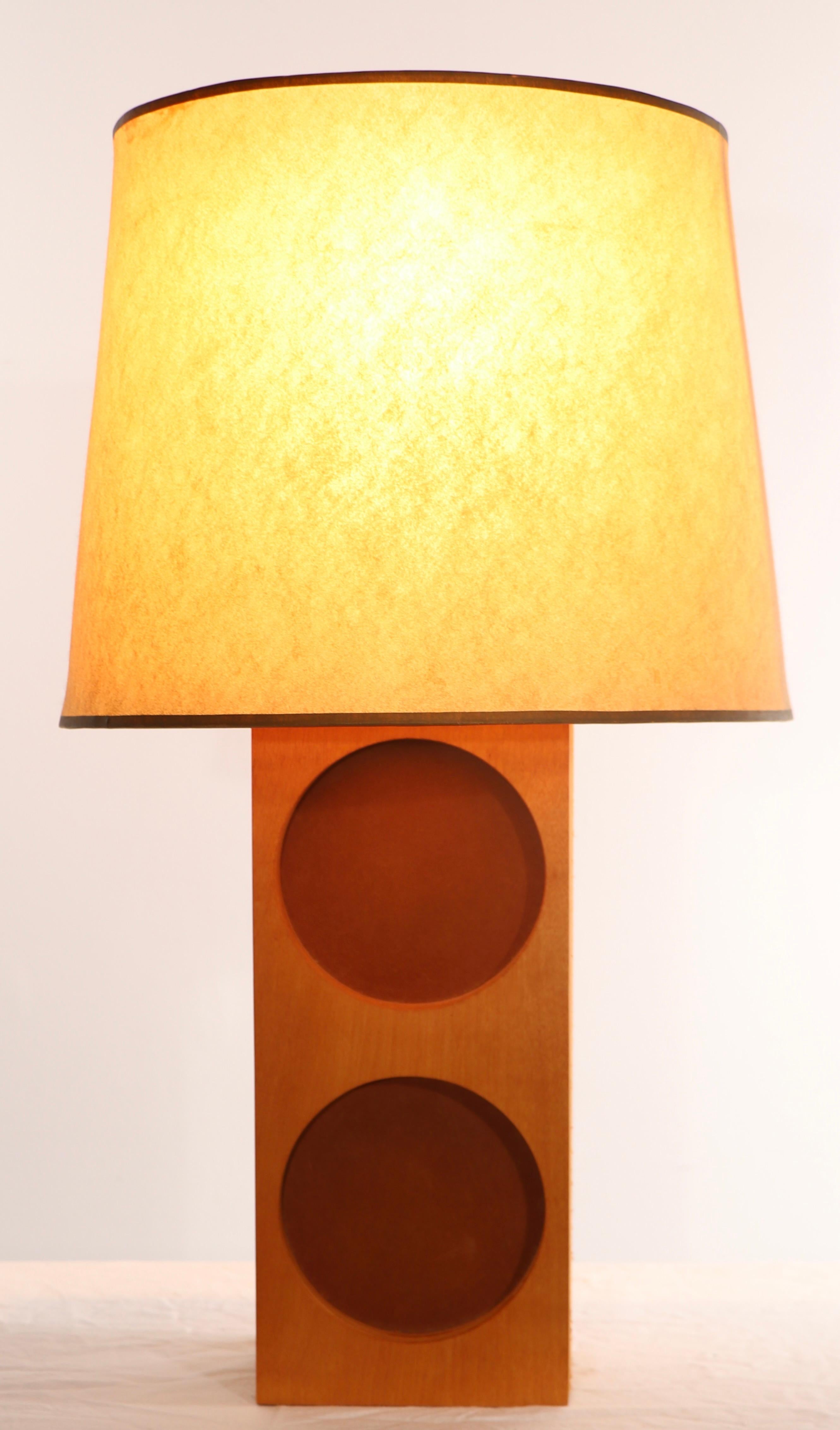 Pr. Cardboard Plywood and Ultra Suede Table Lamps by Gregory Van Pelt 5