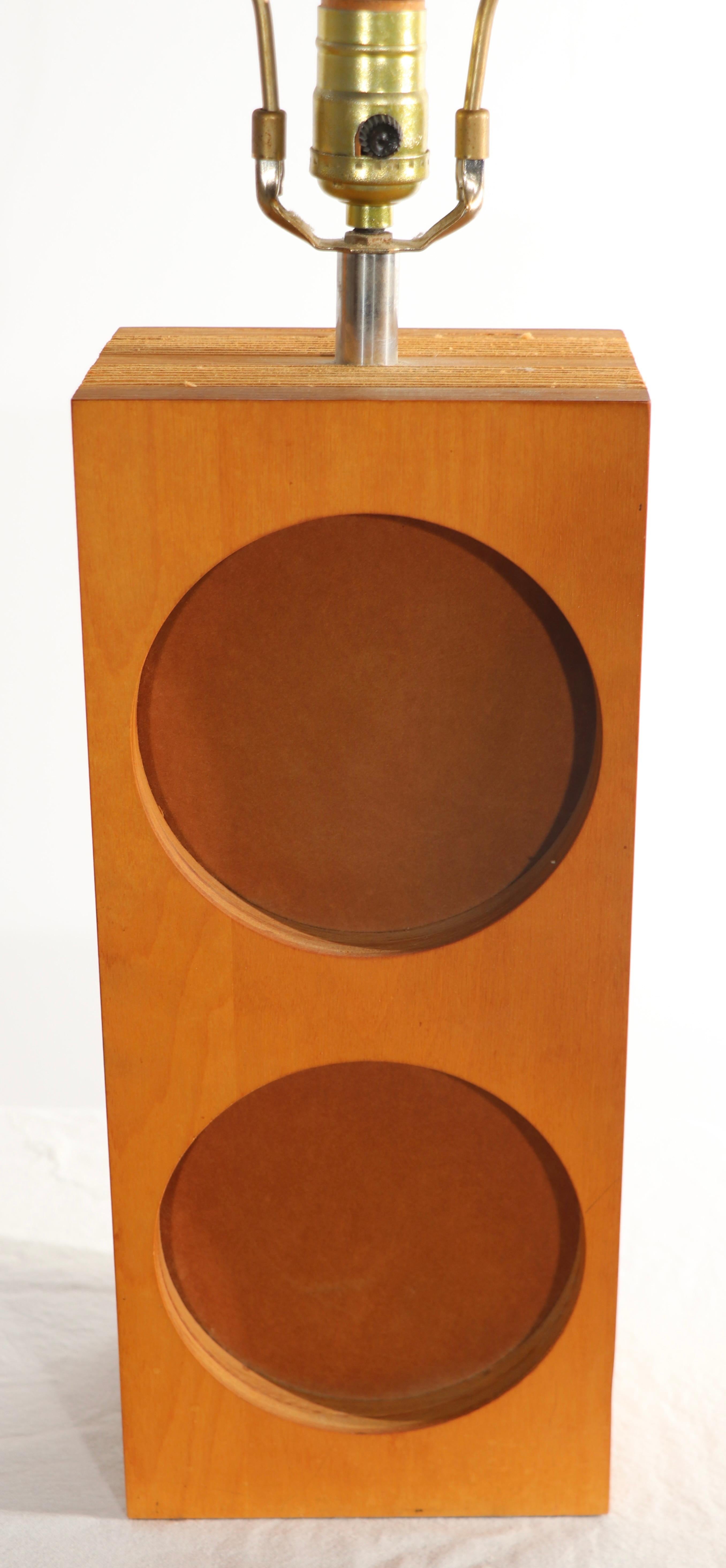 American Pr. Cardboard Plywood and Ultra Suede Table Lamps by Gregory Van Pelt