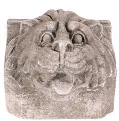 Pr. Cast Stone Lions Head Corbels