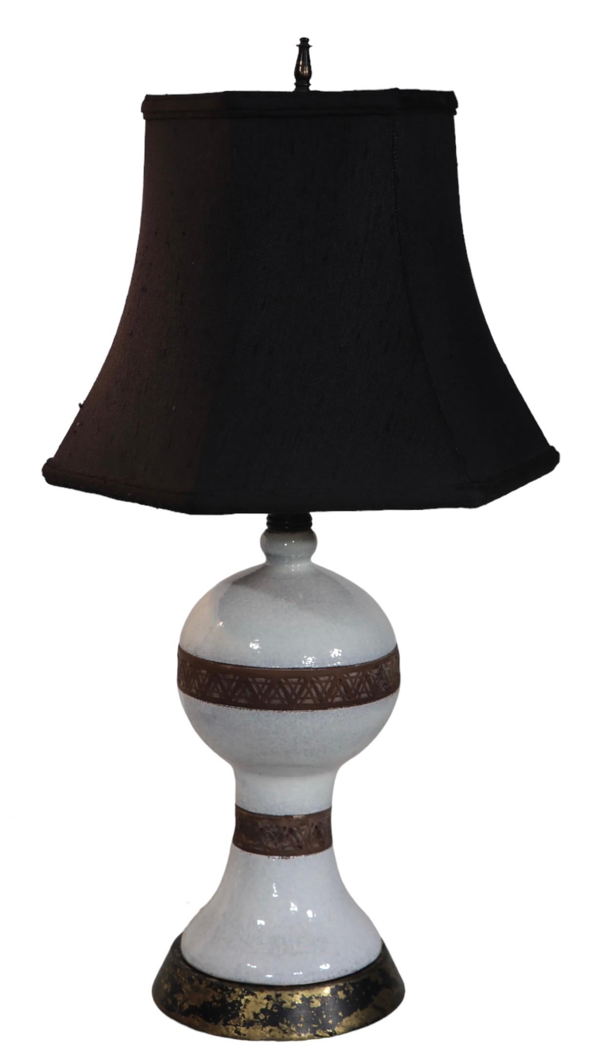 Pr. Ceramic Table Lamps Made in Italy Attr. to Urbano Zaccagnini  For Sale 1