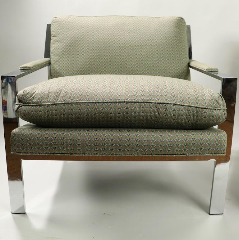 Paire de chaises longues chromées de Cy Mann Bon état - En vente à New York, NY