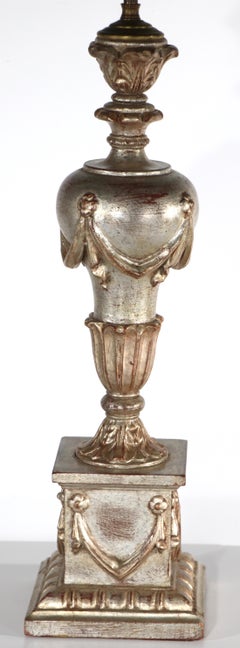Pr. Classical Style Silver Gilt Table Lamps Att. to Palladio