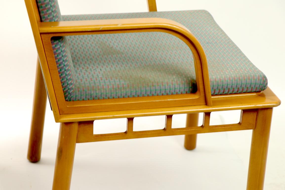 Pair of Constructivist Memphis Armchairs Made in Yugoslavia Distributed by Knoll 8
