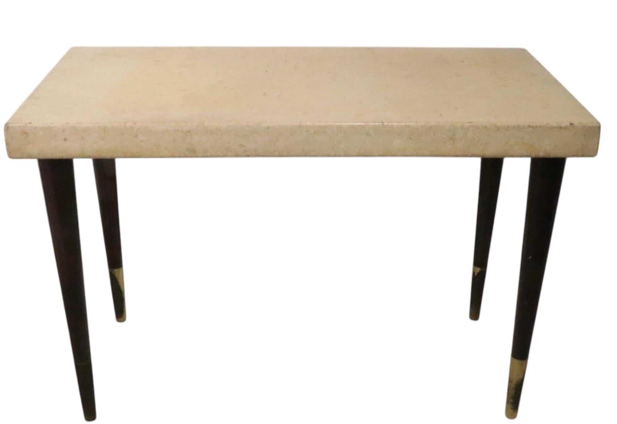 Pr. Cork Top Side Tables by Paul Frankl Johnson Furniture John Stuart c. 1940s For Sale 9