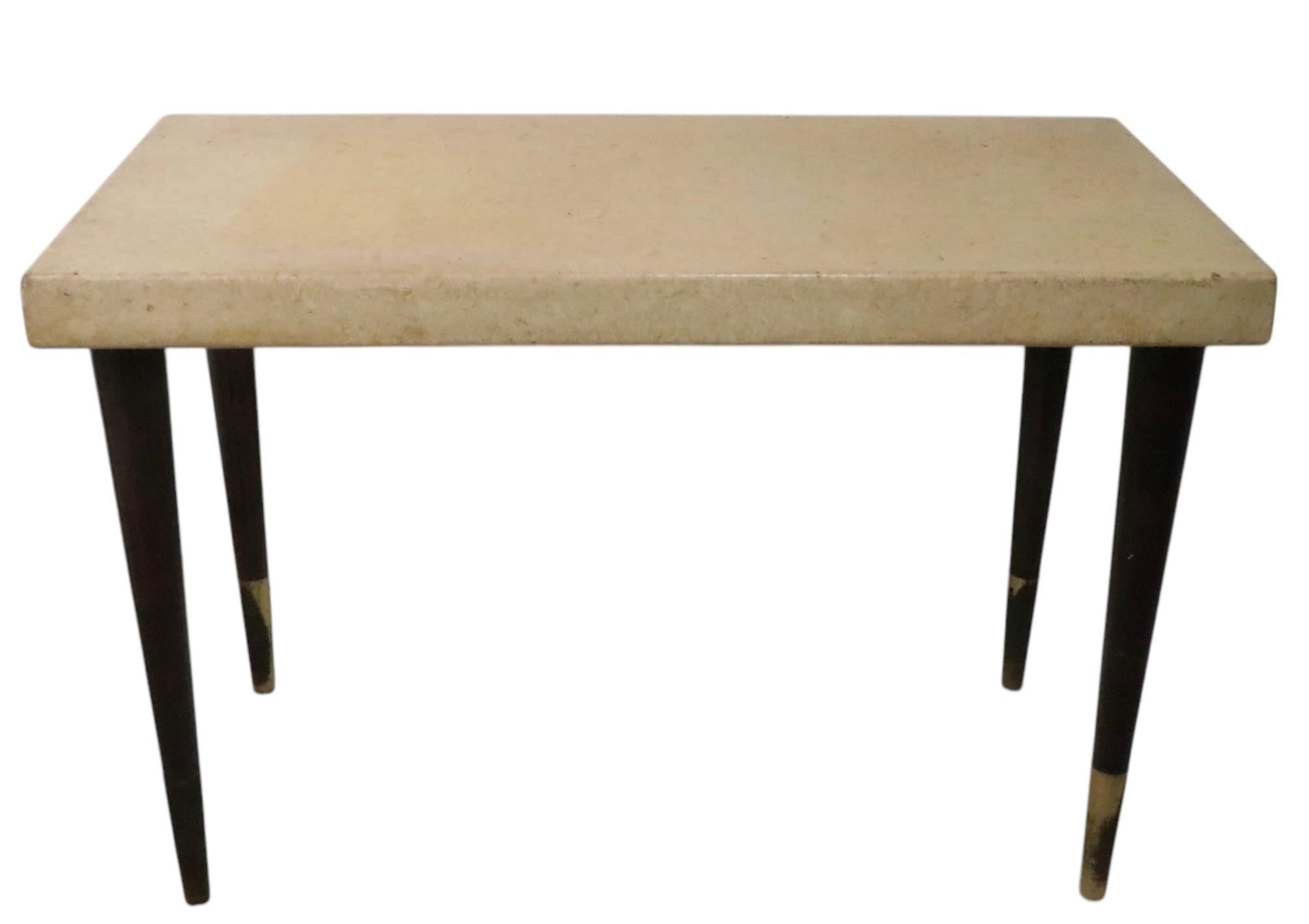 Pr. Cork Top Side Tables by Paul Frankl Johnson Furniture John Stuart c. 1940s For Sale 10