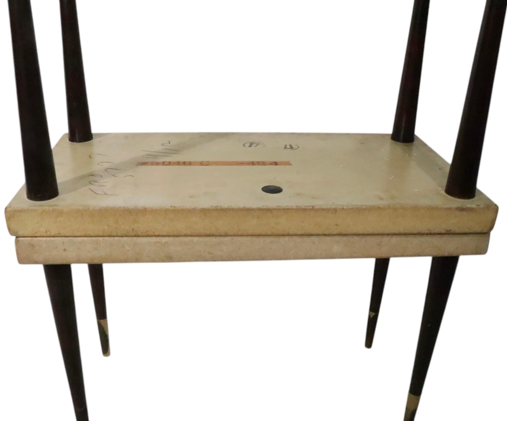 Pr. Cork Top Side Tables by Paul Frankl Johnson Furniture John Stuart c. 1940s For Sale 11