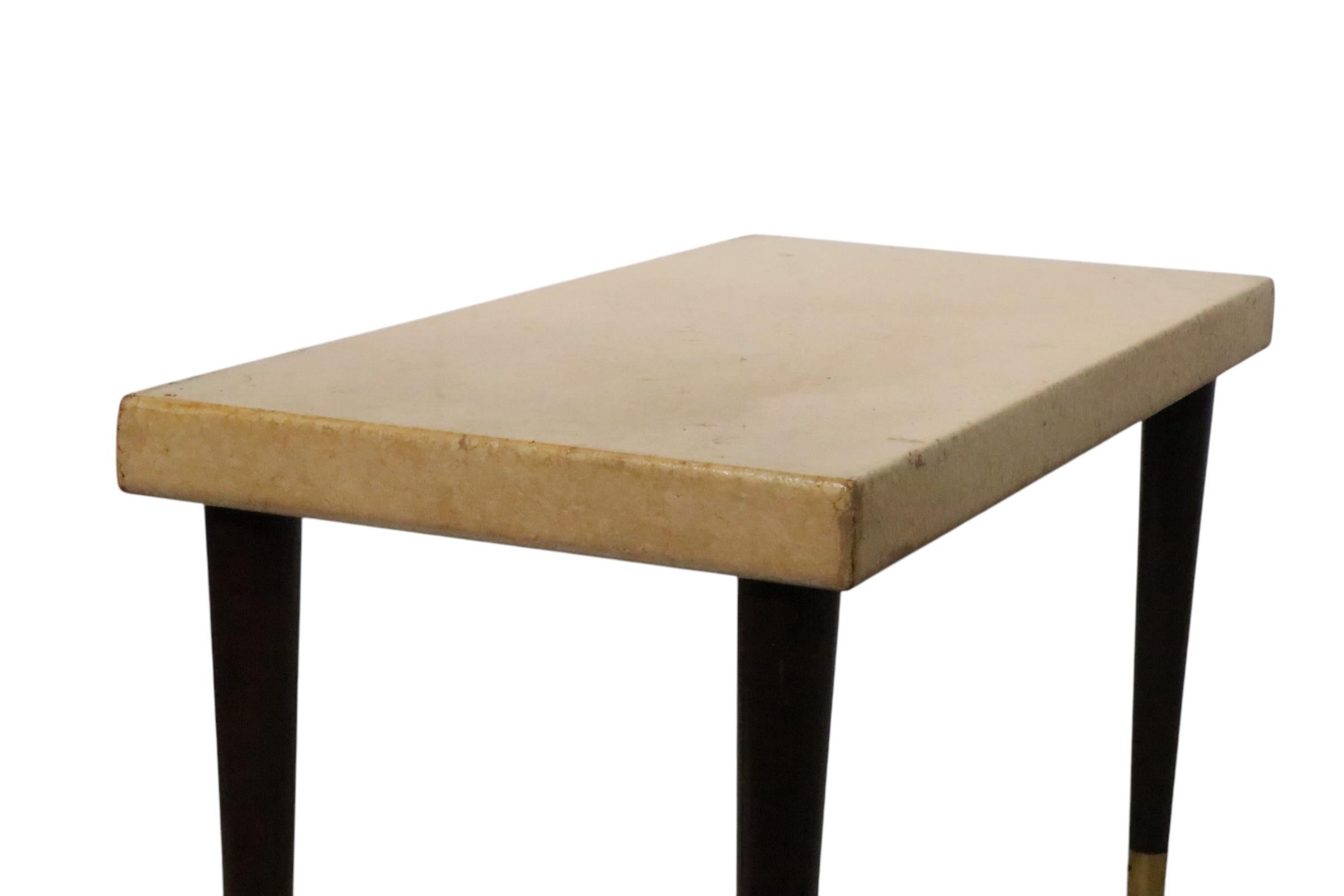 Pr. Cork Top Side Tables by Paul Frankl Johnson Furniture John Stuart c. 1940s For Sale 12