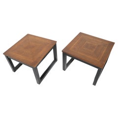 Pr Cube Style Side Tables Att. to Wormley for Dunbar