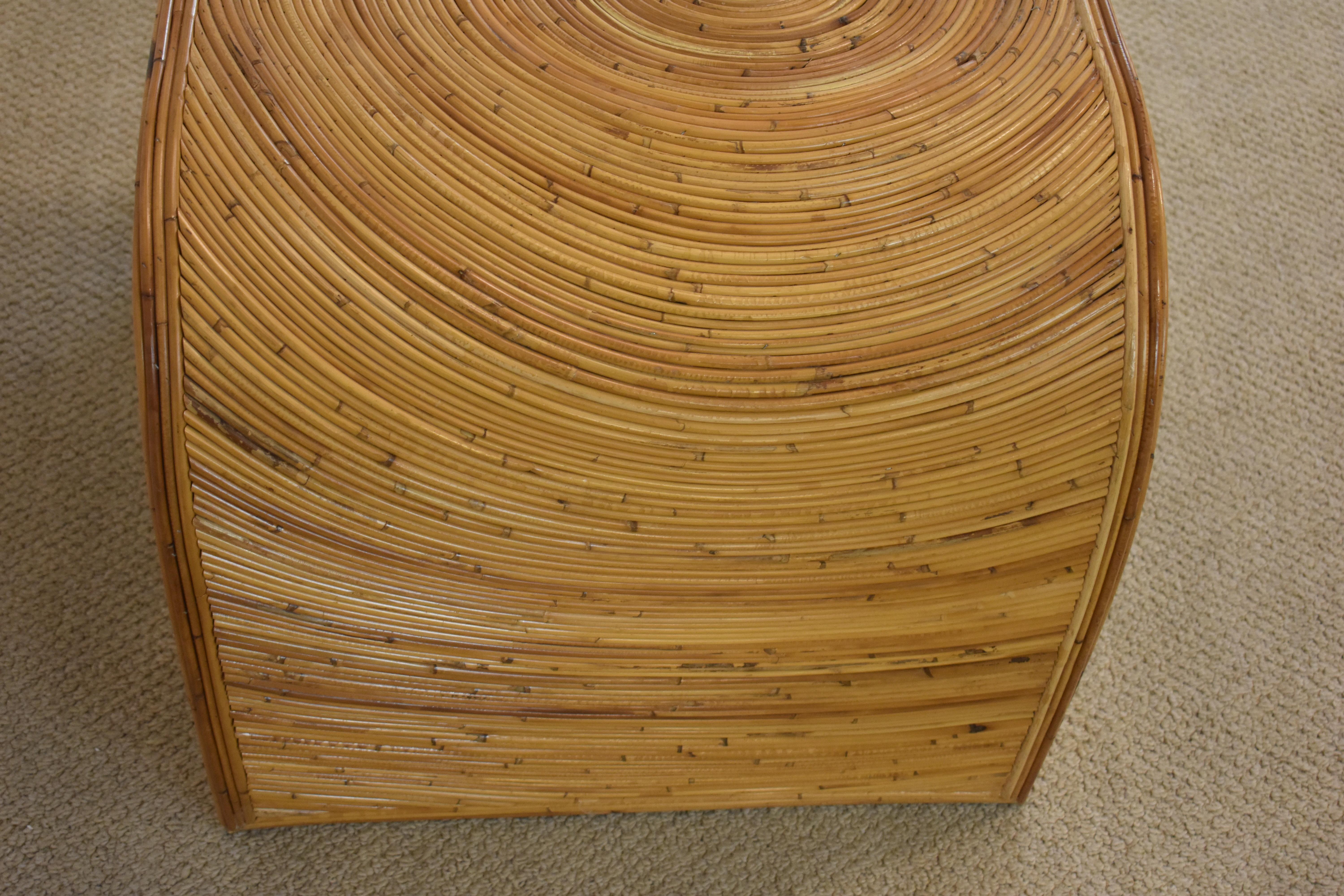curved wood side table