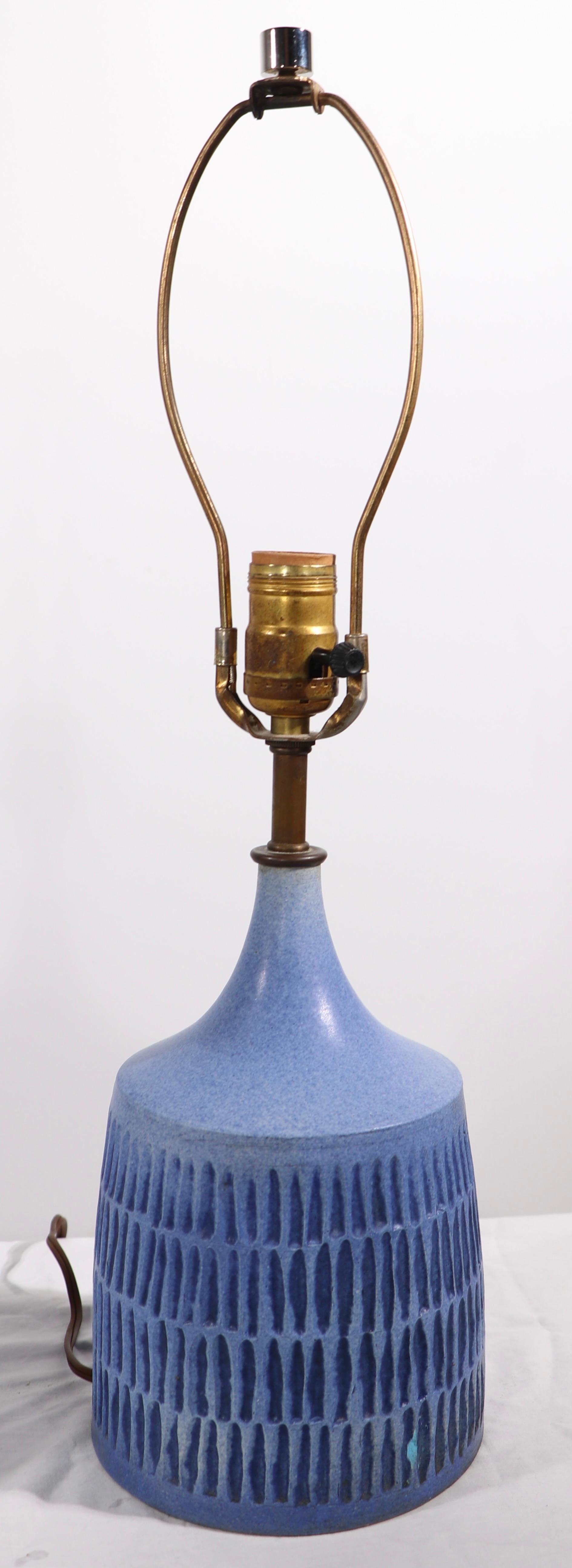 Pr. Danish Mid-Century Modern Ceramic Table Lamps 1