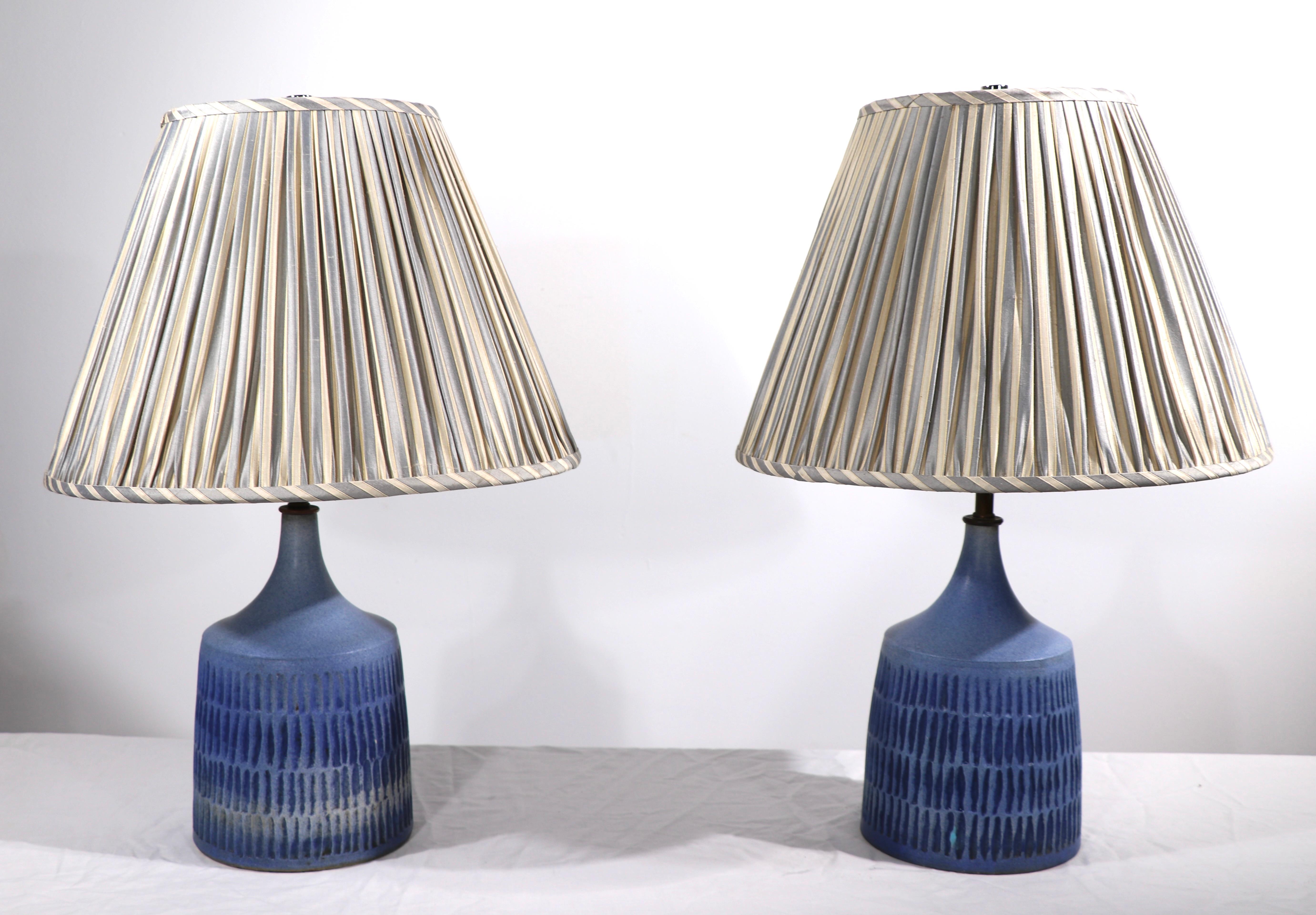 Pr. Danish Mid-Century Modern Ceramic Table Lamps 3