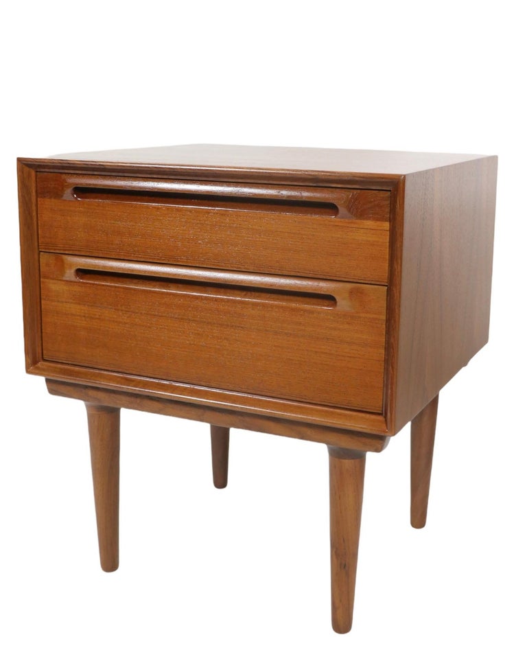 Pr. Danish MidCentury Modern Night Tables Att. to Sven Ellekaer For