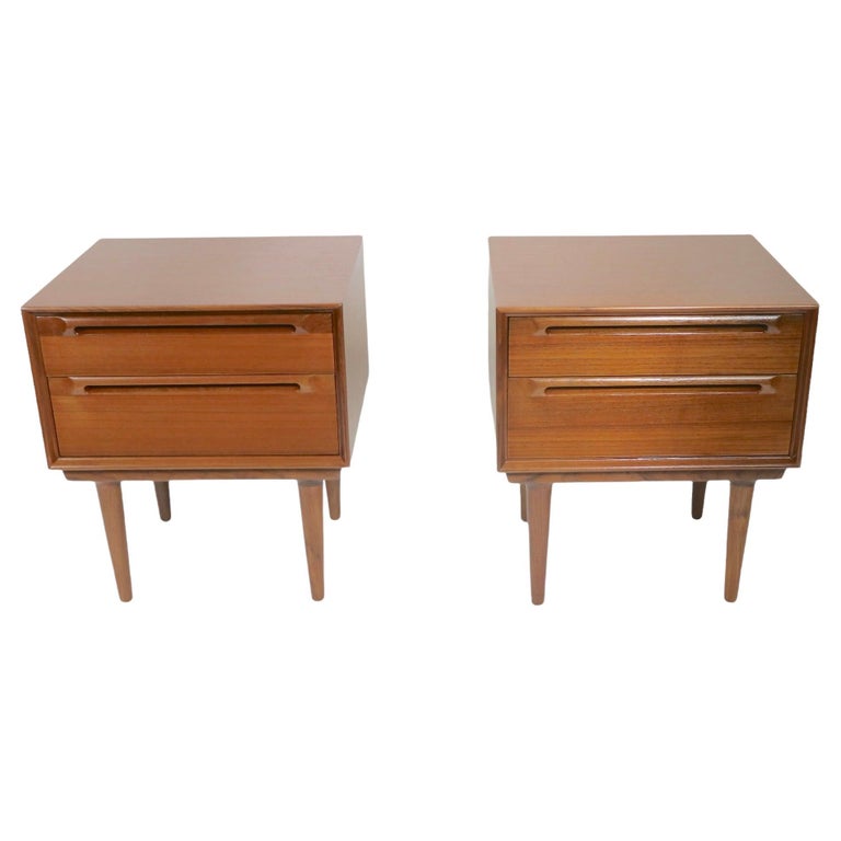 Pr. Danish MidCentury Modern Night Tables Att. to Sven Ellekaer For