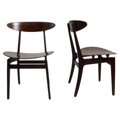 Pr Danish Modern Chairs by Vilhelm Wohlert for Soborg Mobler Made in Denmark 