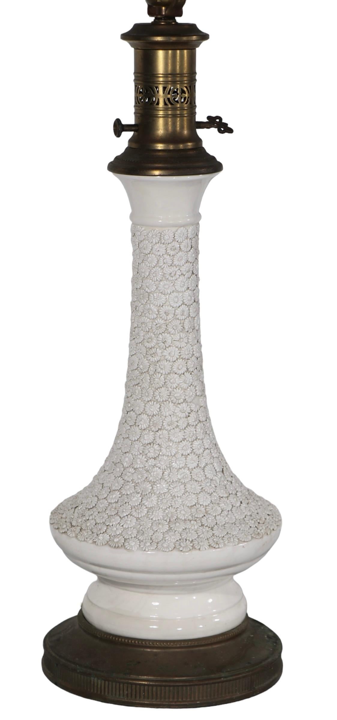 Pr. Decorative Blanc de Chine Style Table Lamps by Paul Hanson c 1960's For Sale 6