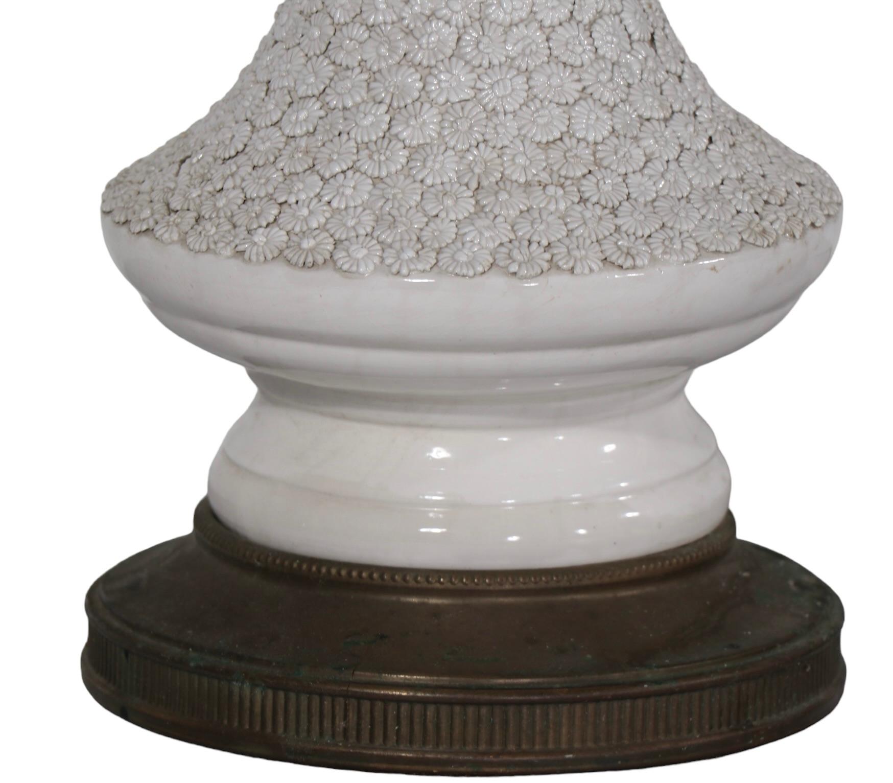 Pr. Decorative Blanc de Chine Style Table Lamps by Paul Hanson c 1960's For Sale 8