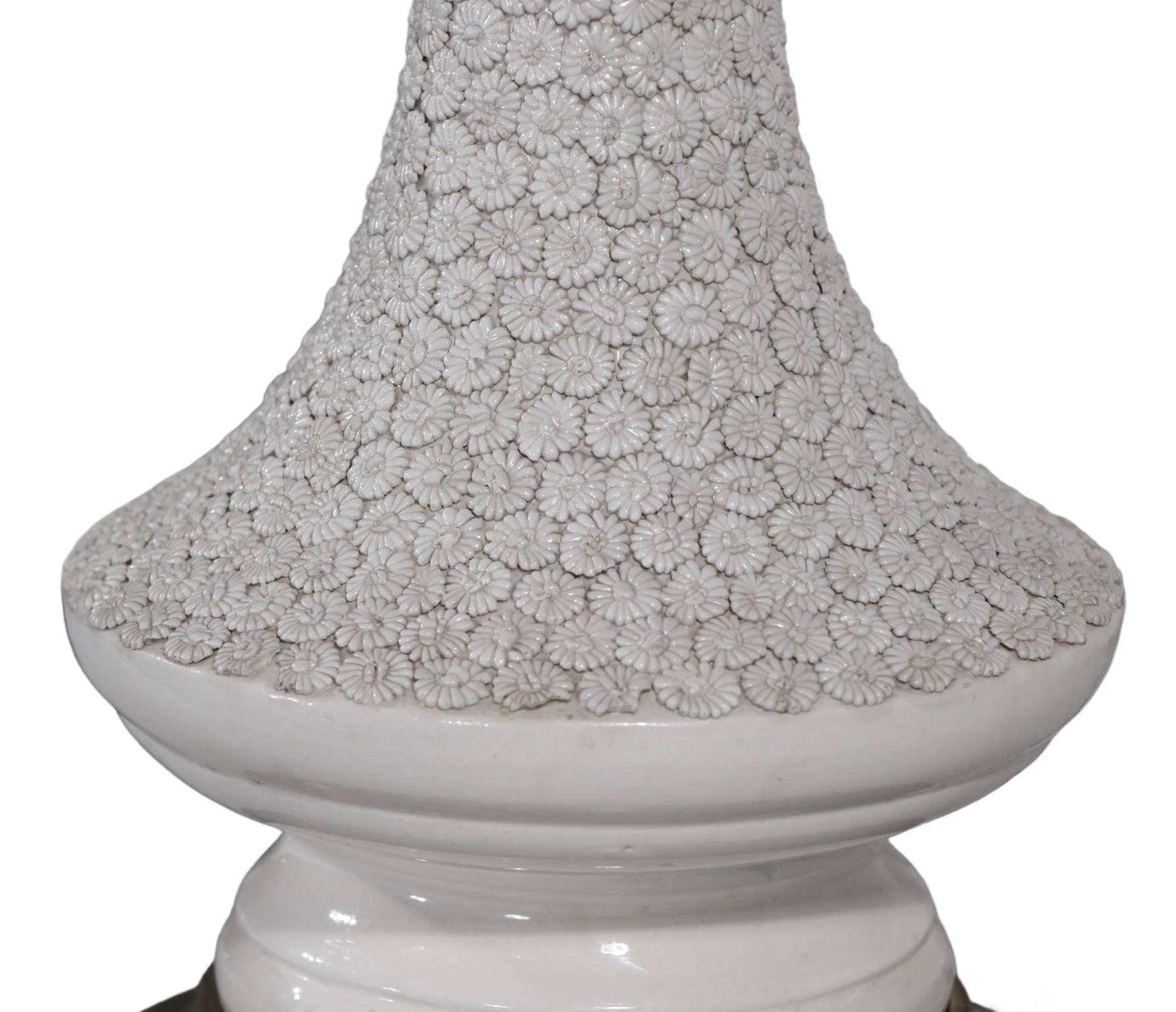 Pr. Decorative Blanc de Chine Style Table Lamps by Paul Hanson c 1960's For Sale 12
