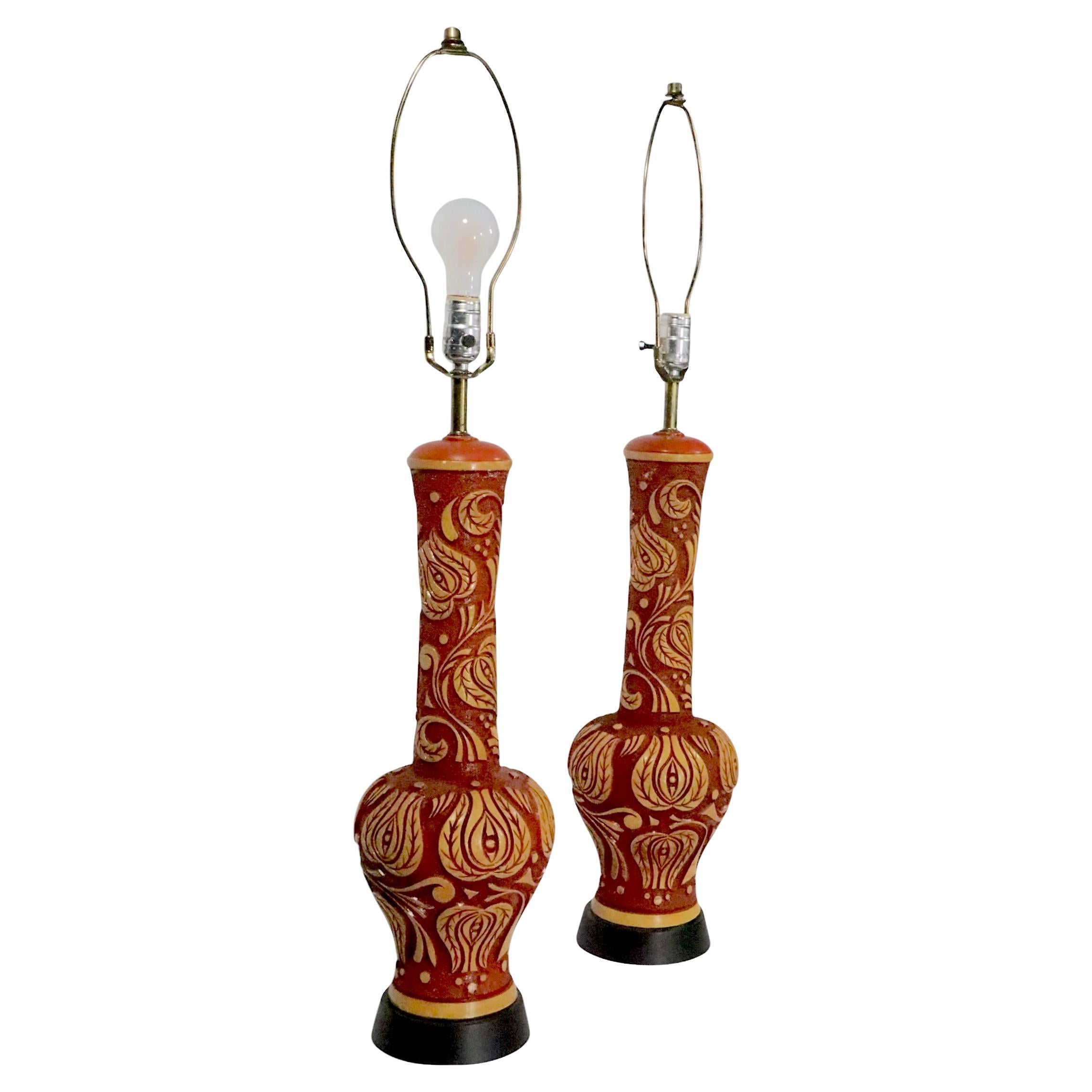Pr. Decorative Ceramic Table Lamps